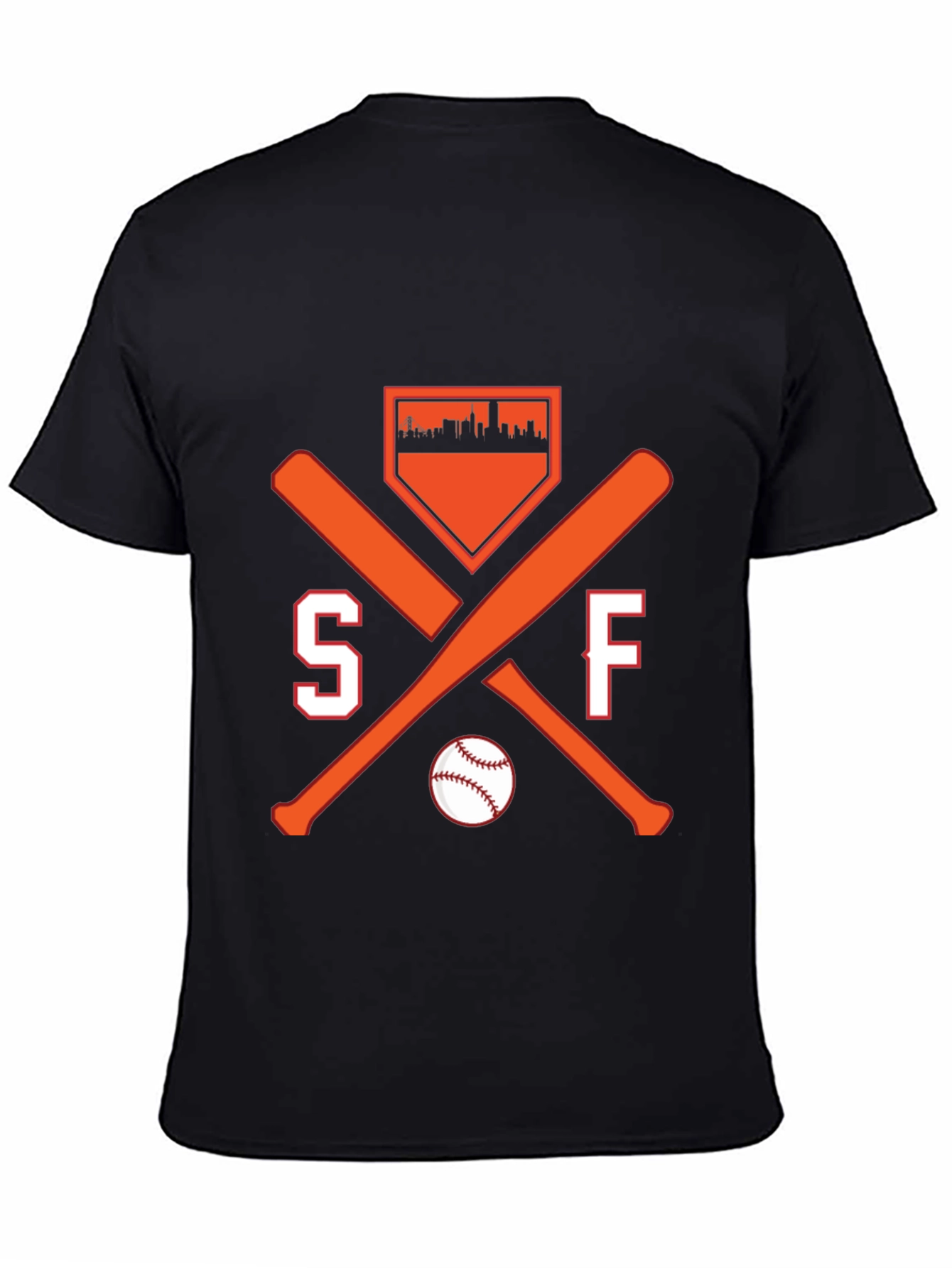 SF Baseball Fan T-Shirt - City Skyline Design