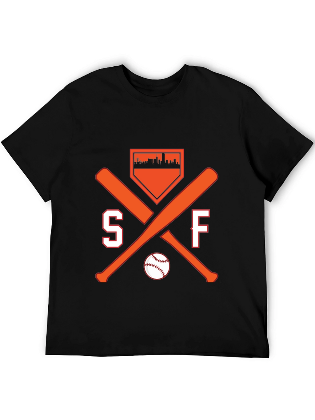 SF Baseball Fan T-Shirt - City Skyline Design