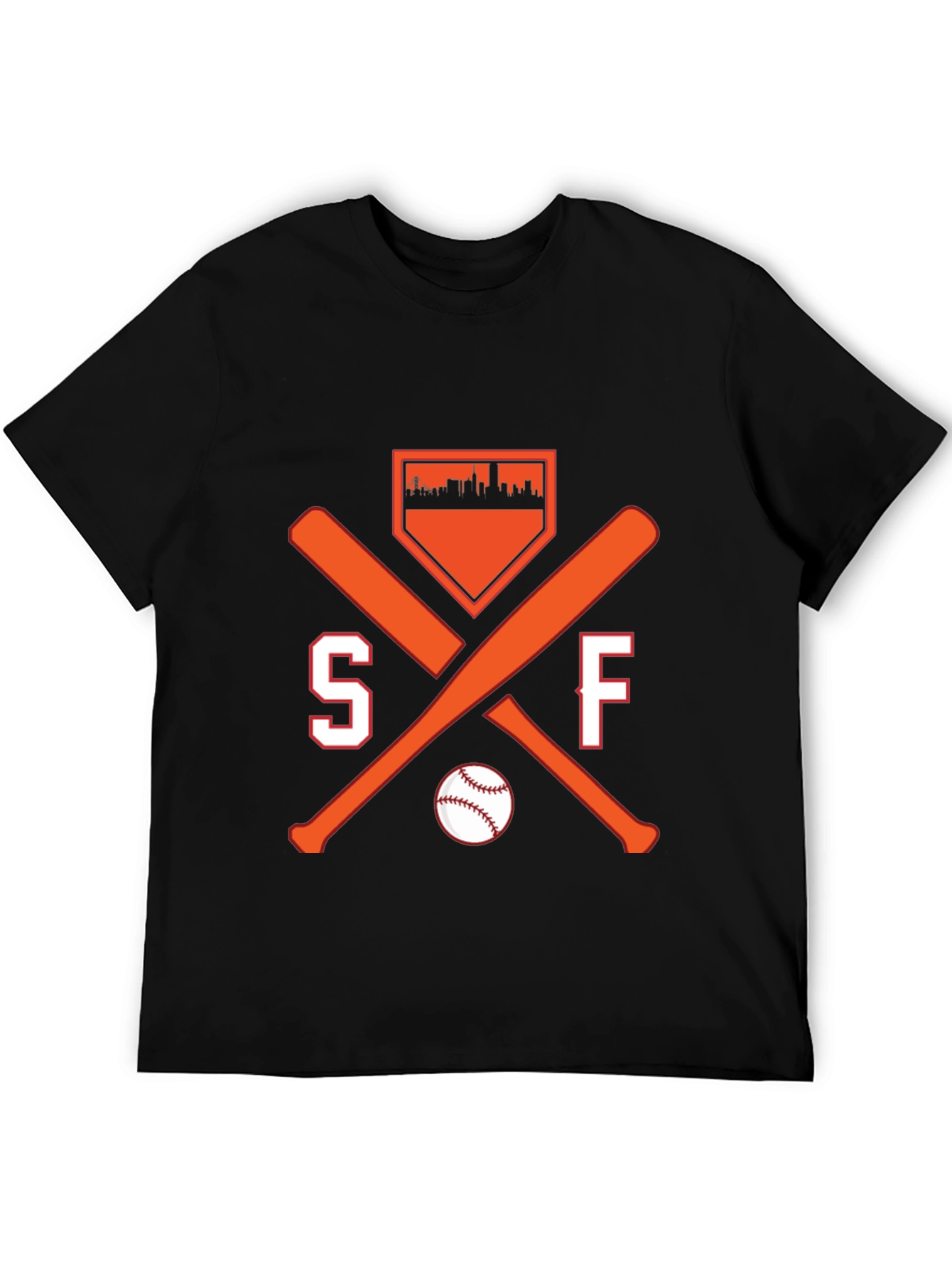 SF Baseball Fan T-Shirt - City Skyline Design