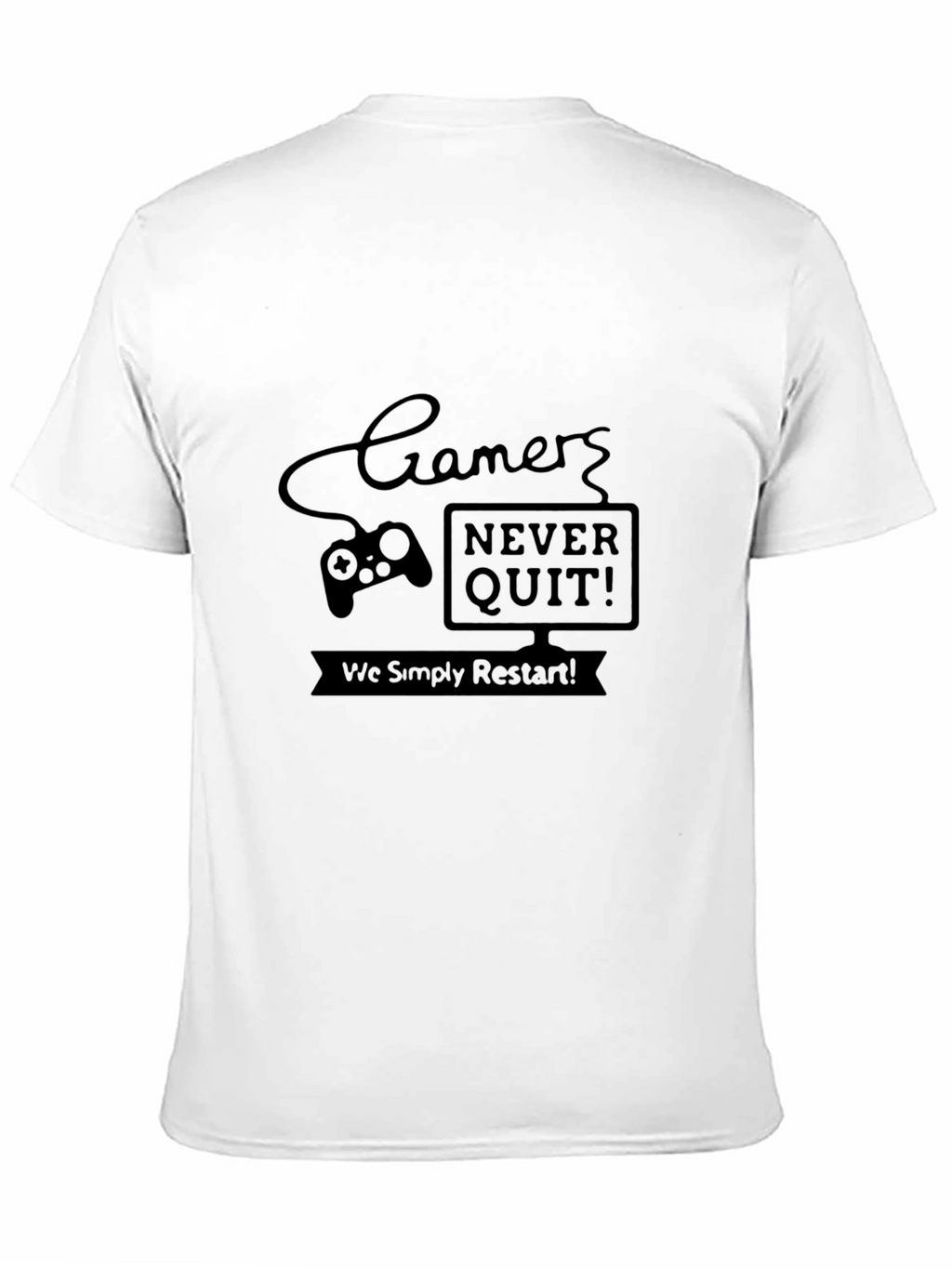 Gamer Never Quit Black T-Shirt