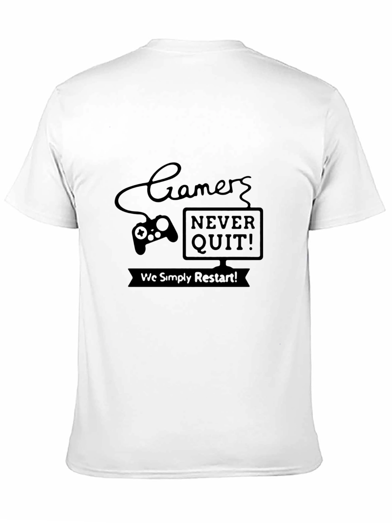 Gamer Never Quit Black T-Shirt