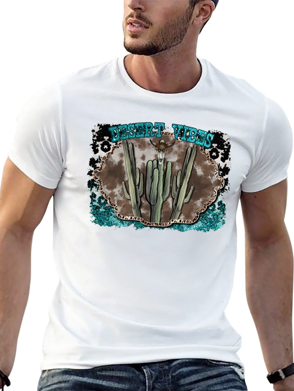 Desert Vibes Graphic Tee - Western Style