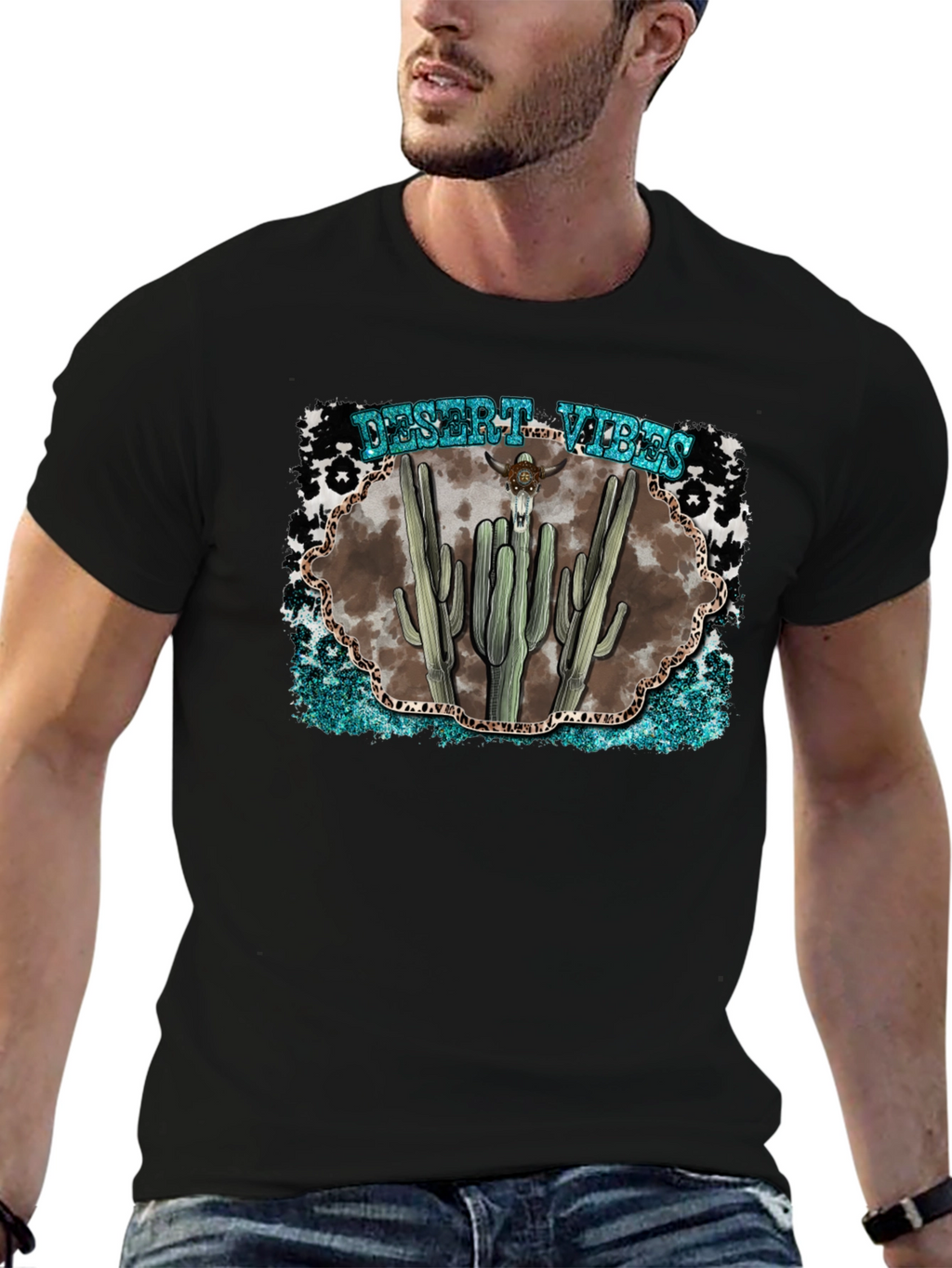 Desert Vibes Graphic Tee - Western Style