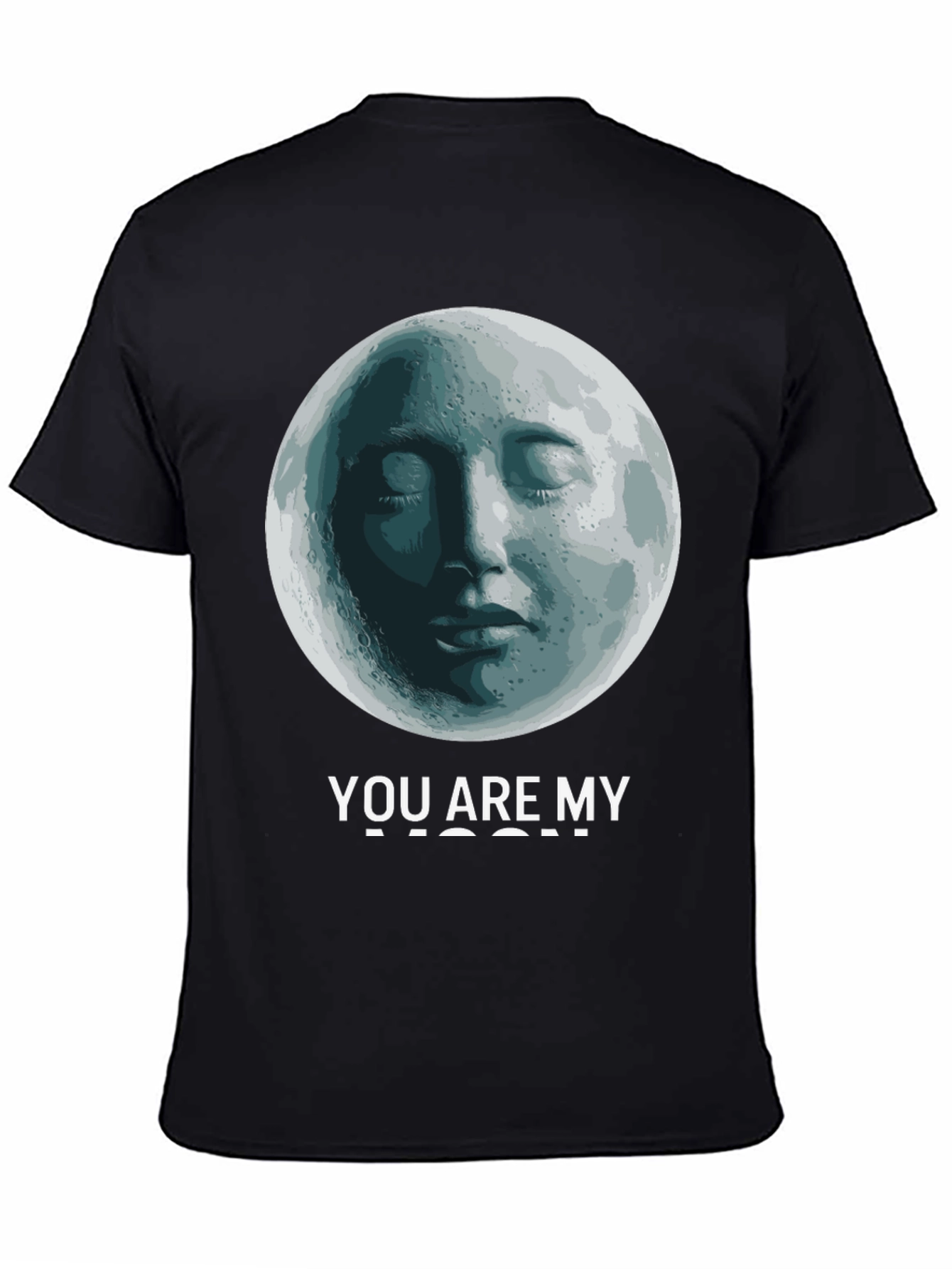 Moon Face Graphic Tee - You Are My Moon T-Shirt