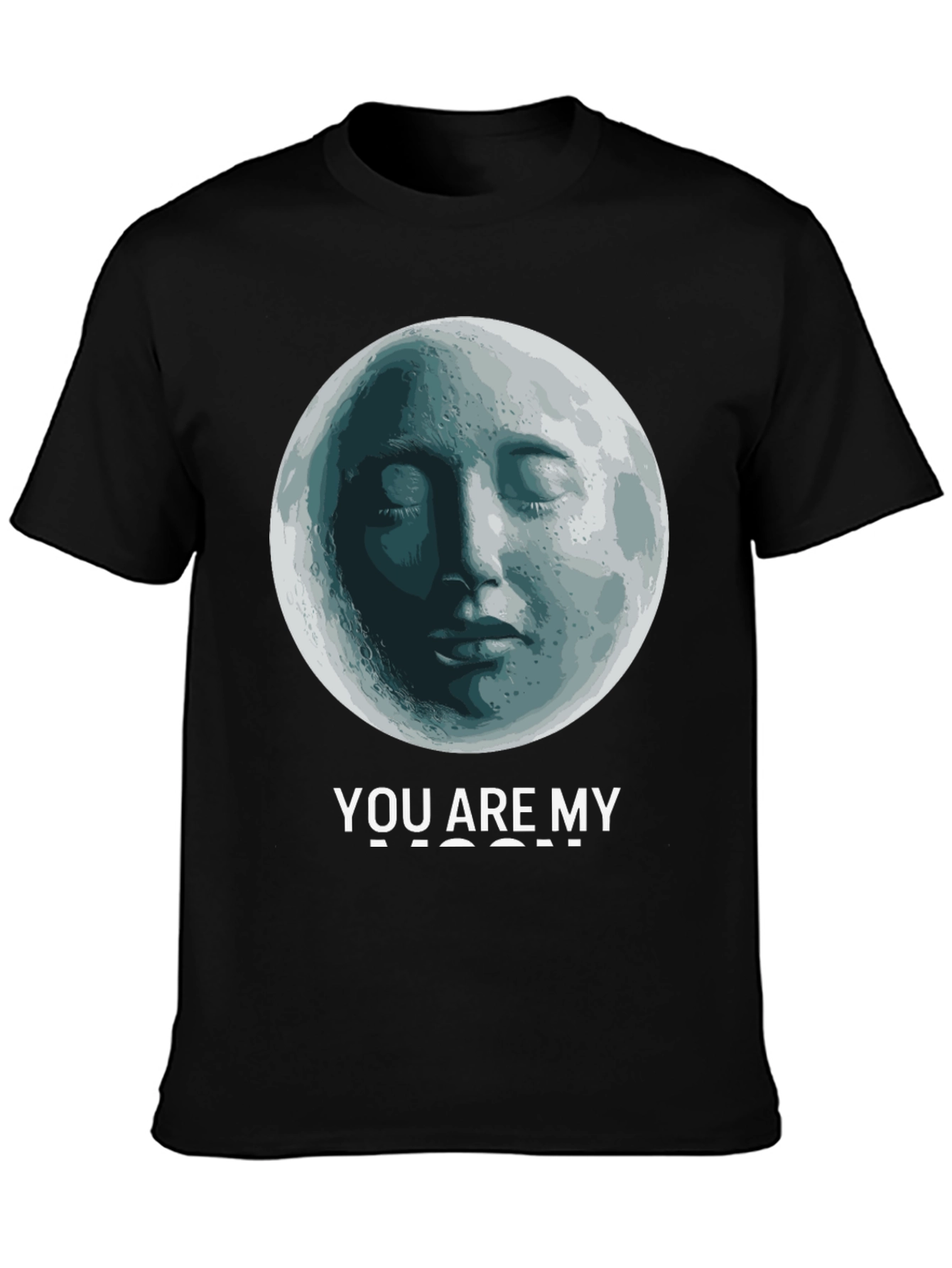 Moon Face Graphic Tee - You Are My Moon T-Shirt
