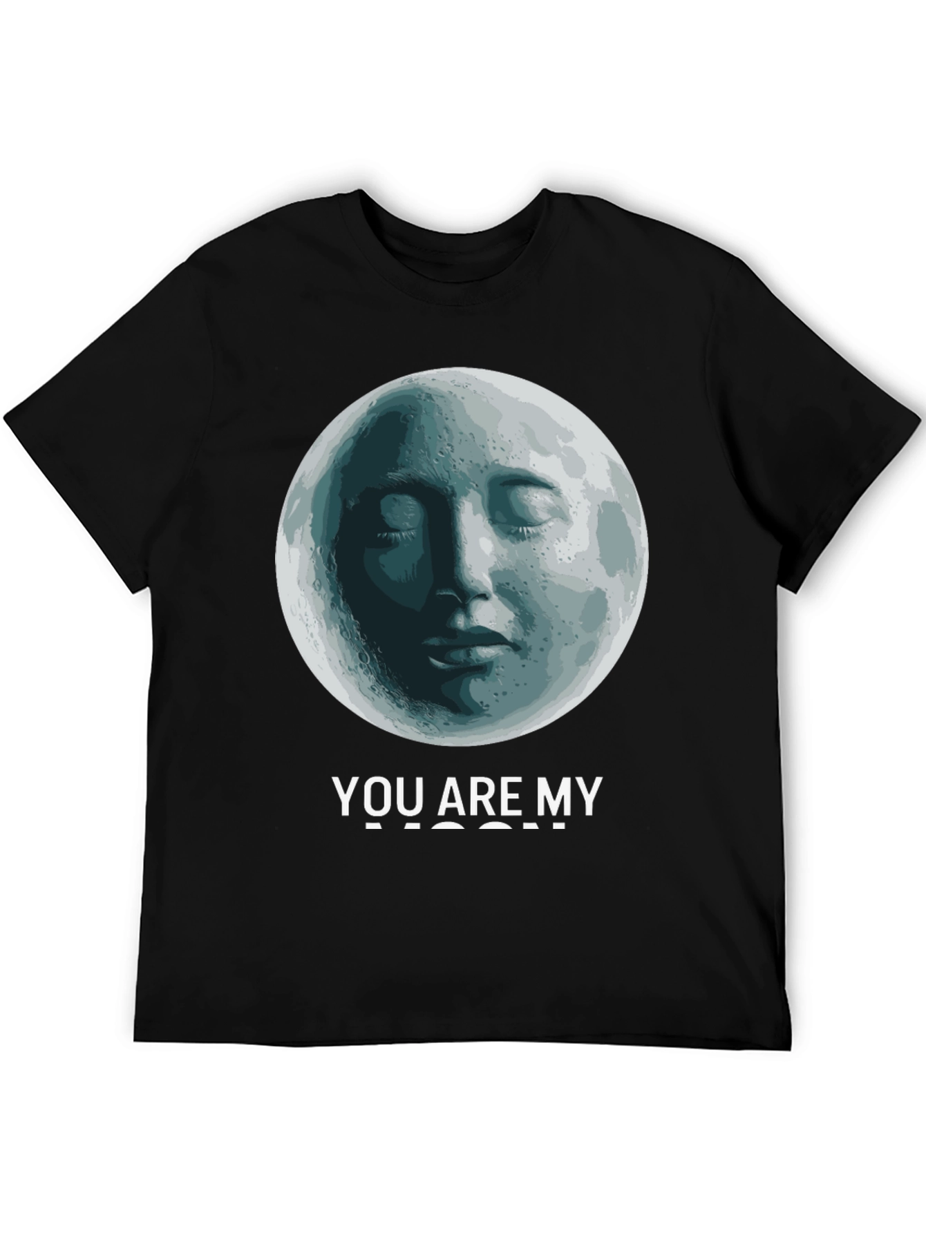 Moon Face Graphic Tee - You Are My Moon T-Shirt