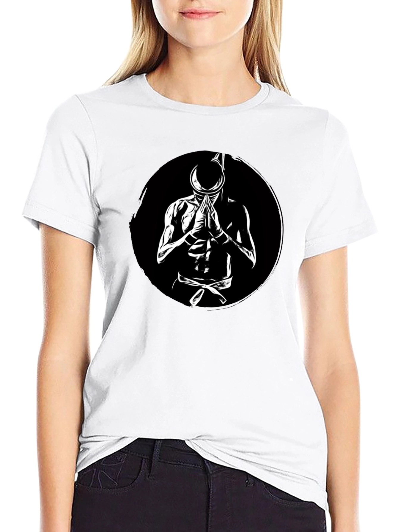 Muay Thai Warrior Black Graphic Tee
