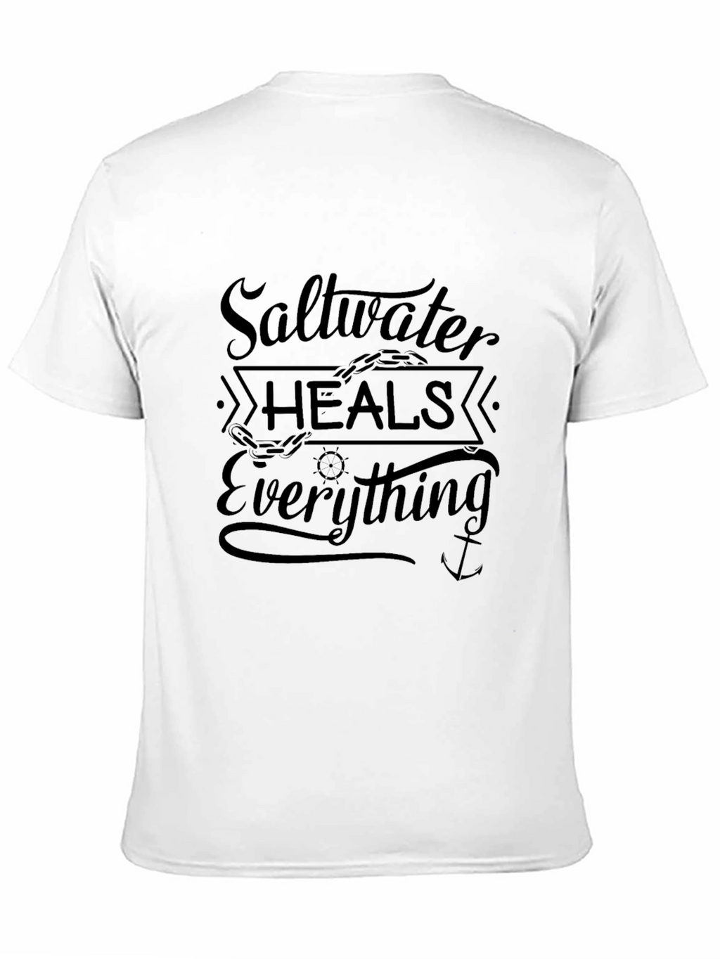 Saltwater Heals Everything Black Graphic Tee