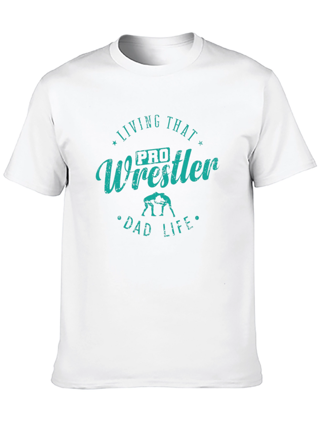 Pro Wrestler Dad Life Black T-Shirt
