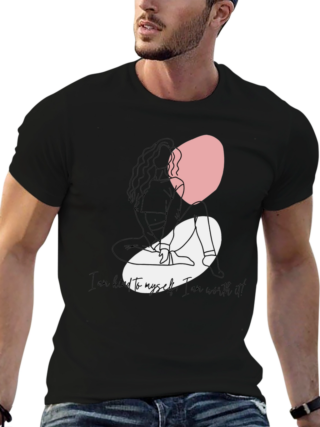 Kind to Myself Tee - Black Graphic T-Shirt