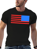 American Flag Inspired Graphic Tee - Black