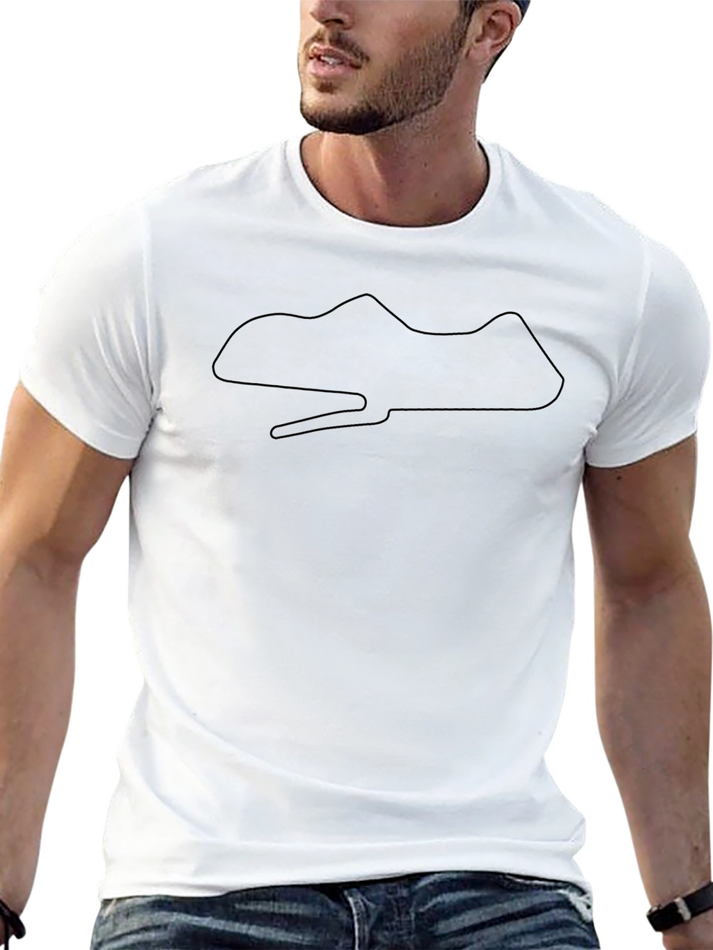 Mens Black Circuit Map T-Shirt