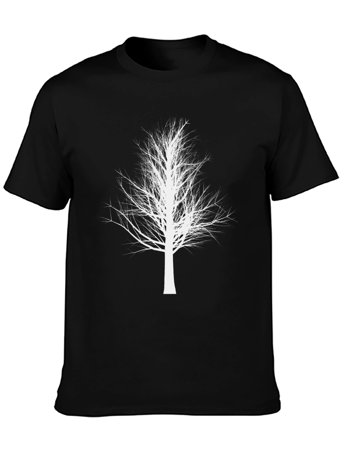 White Tree Graphic Black T-Shirt - Stylish Nature Tee
