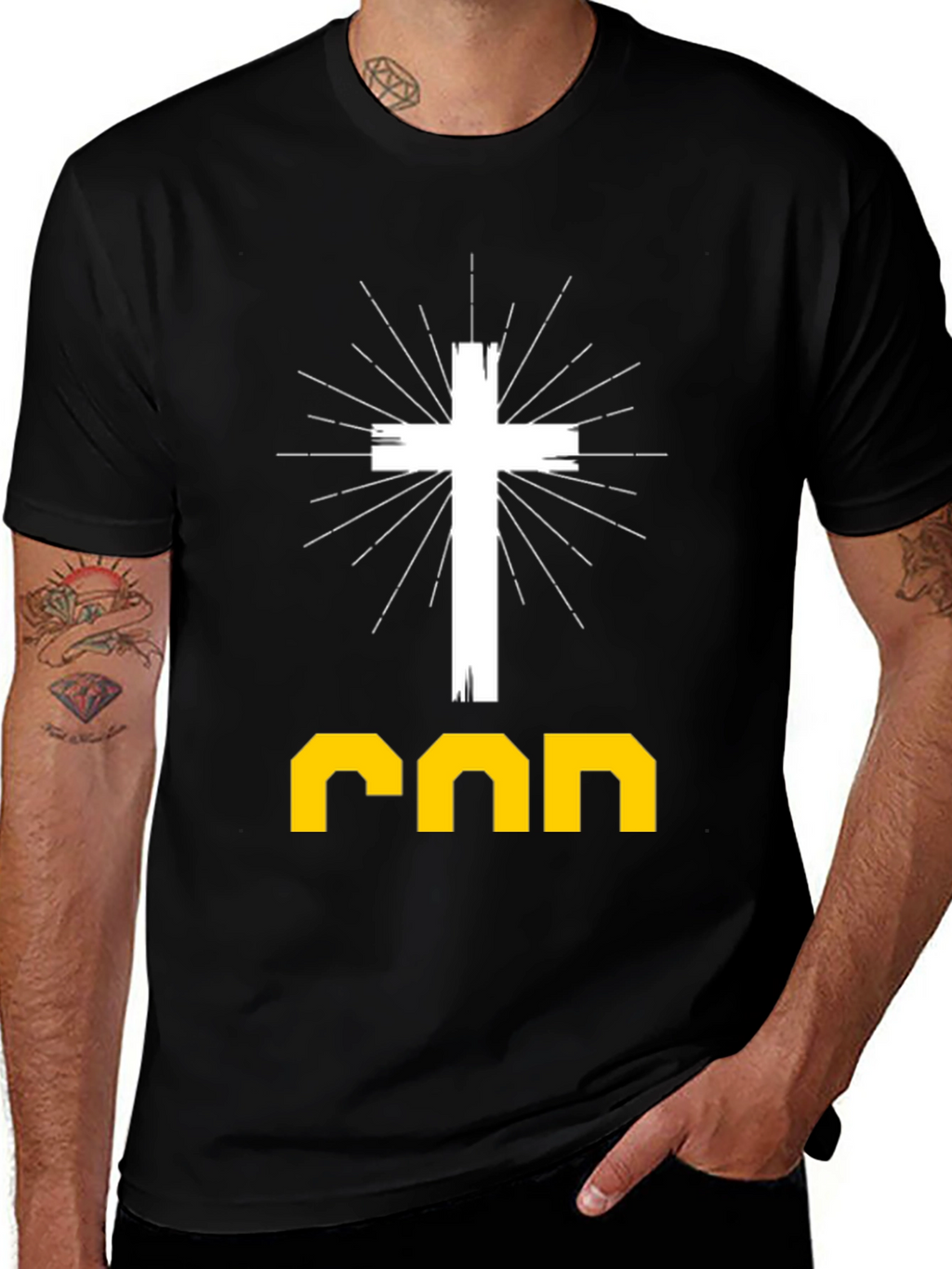 Faith-Inspired Graphic Tee: God Cross Design