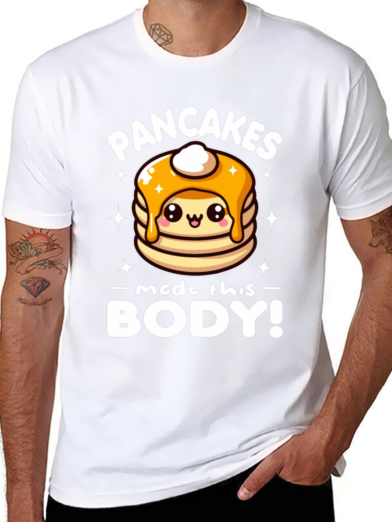 Pancakes Made This Body! Funny T-Shirt