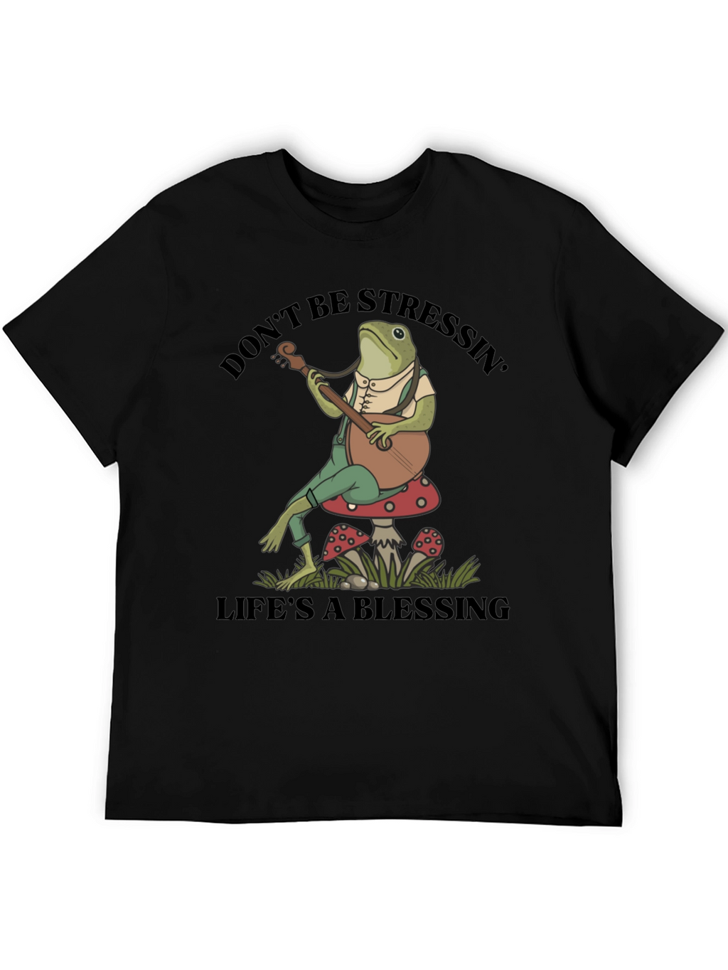Relaxed Frog T-Shirt: Dont Stress Lifes a Blessing