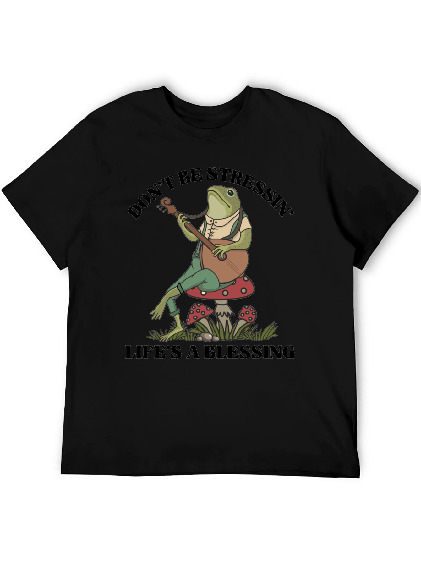 Relaxed Frog T-Shirt: Dont Stress Lifes a Blessing