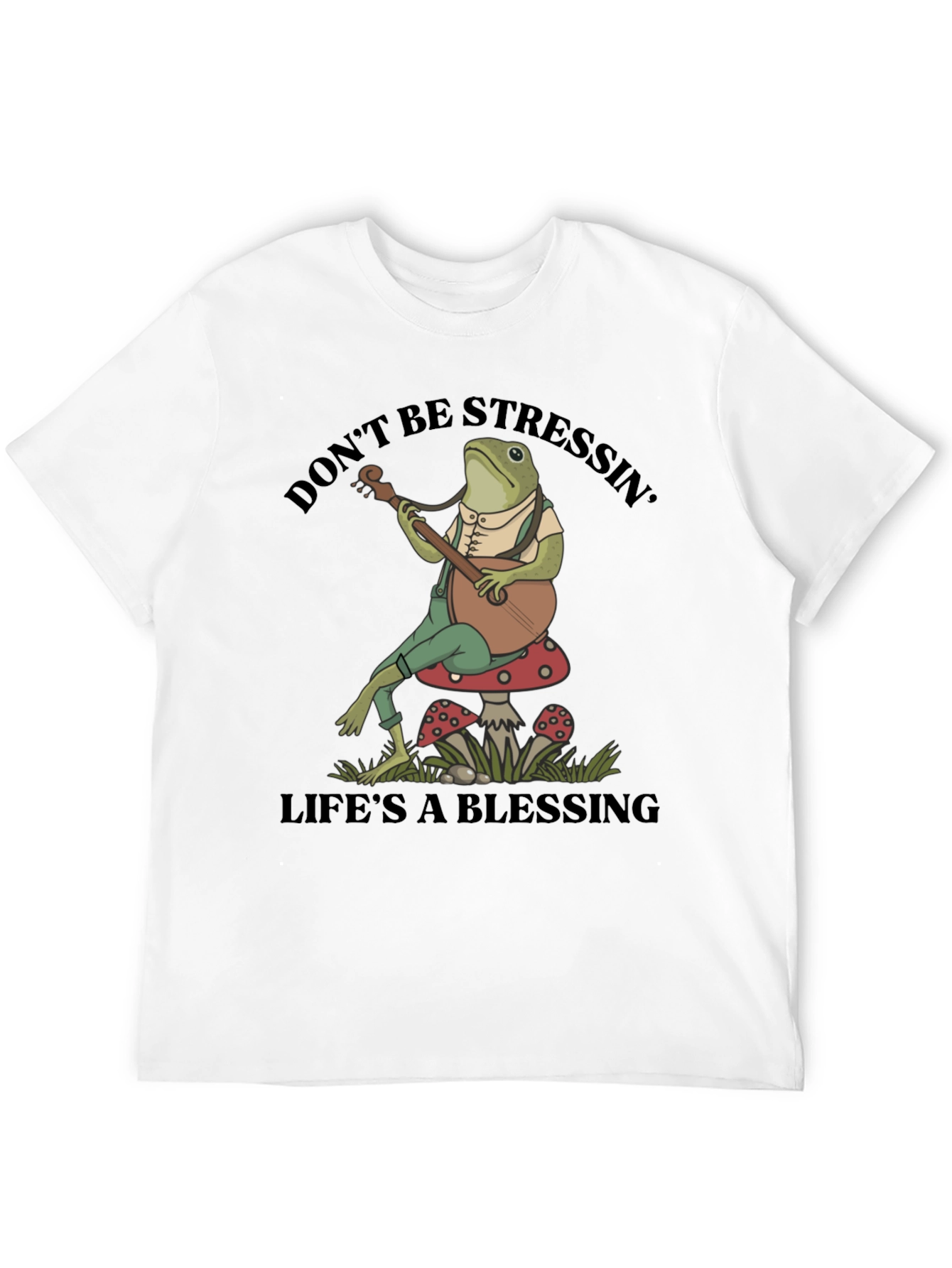 Relaxed Frog T-Shirt: Dont Stress Lifes a Blessing
