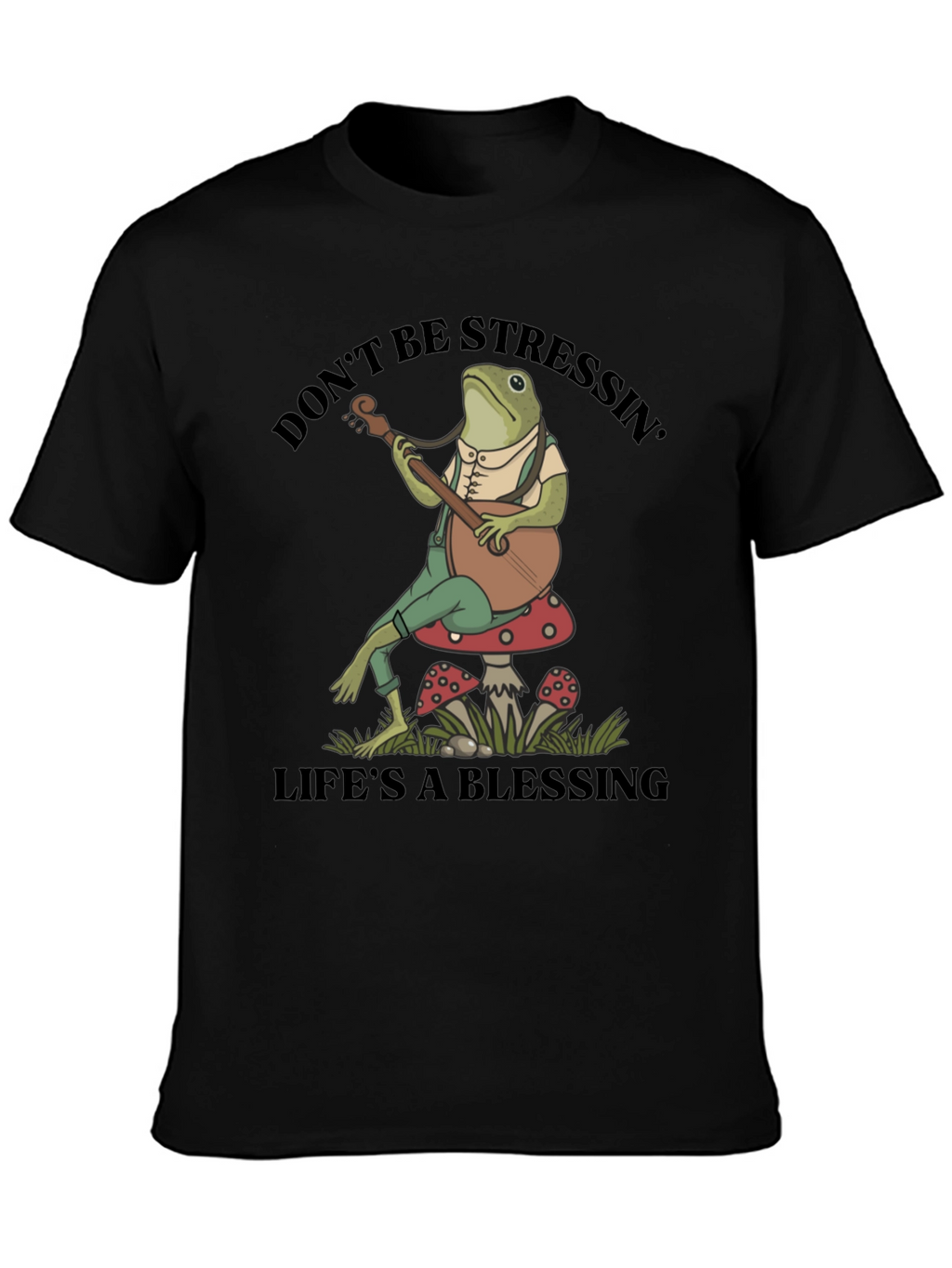 Relaxed Frog T-Shirt: Dont Stress Lifes a Blessing