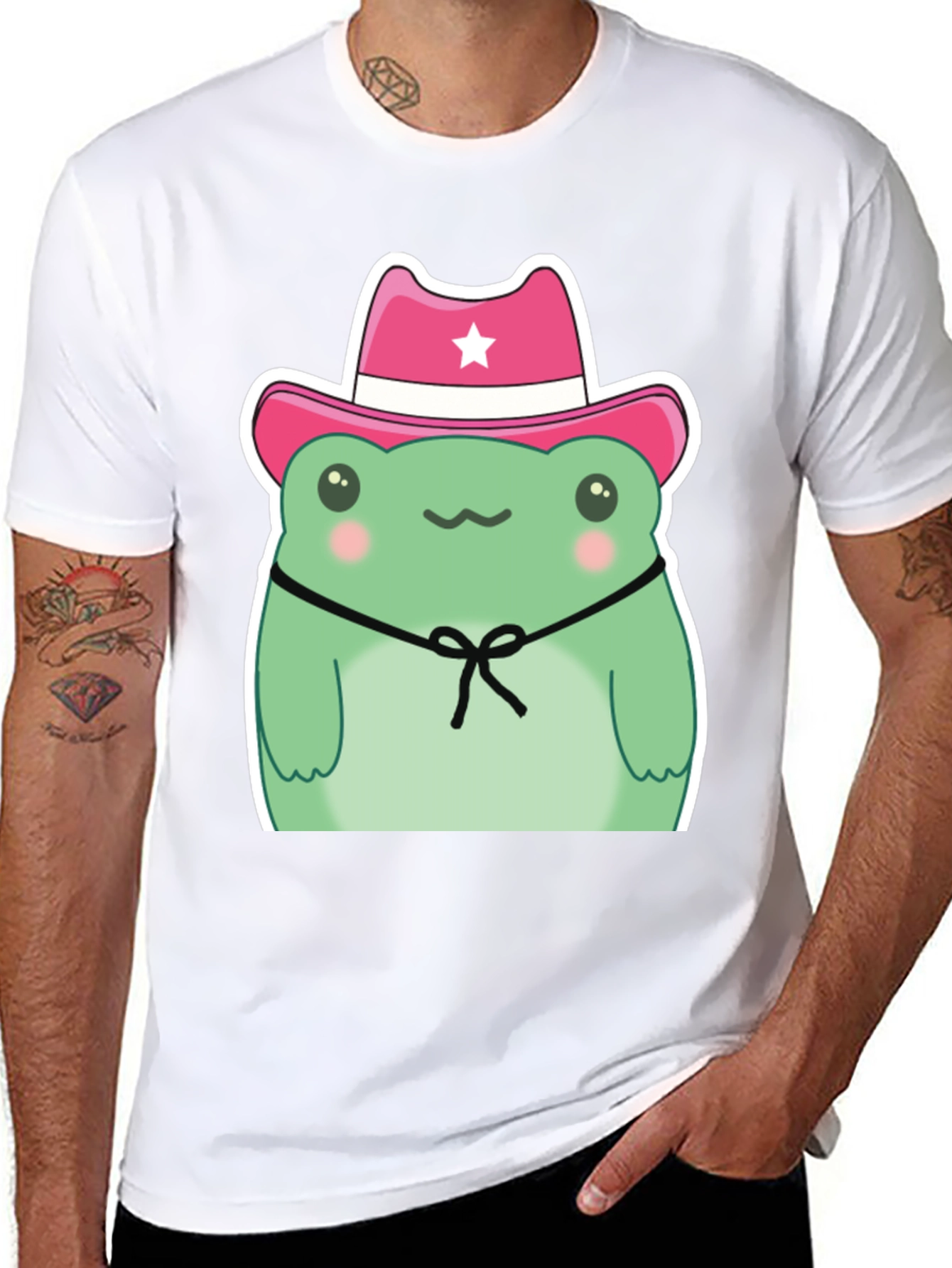 Cowboy Frog Graphic T-Shirt - Cute Cartoon Tee