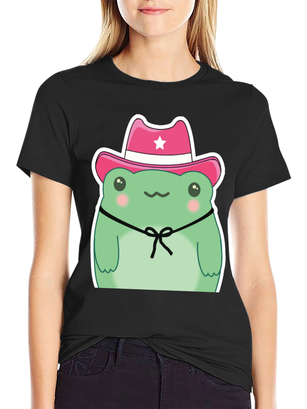 Cowboy Frog Graphic T-Shirt - Cute Cartoon Tee
