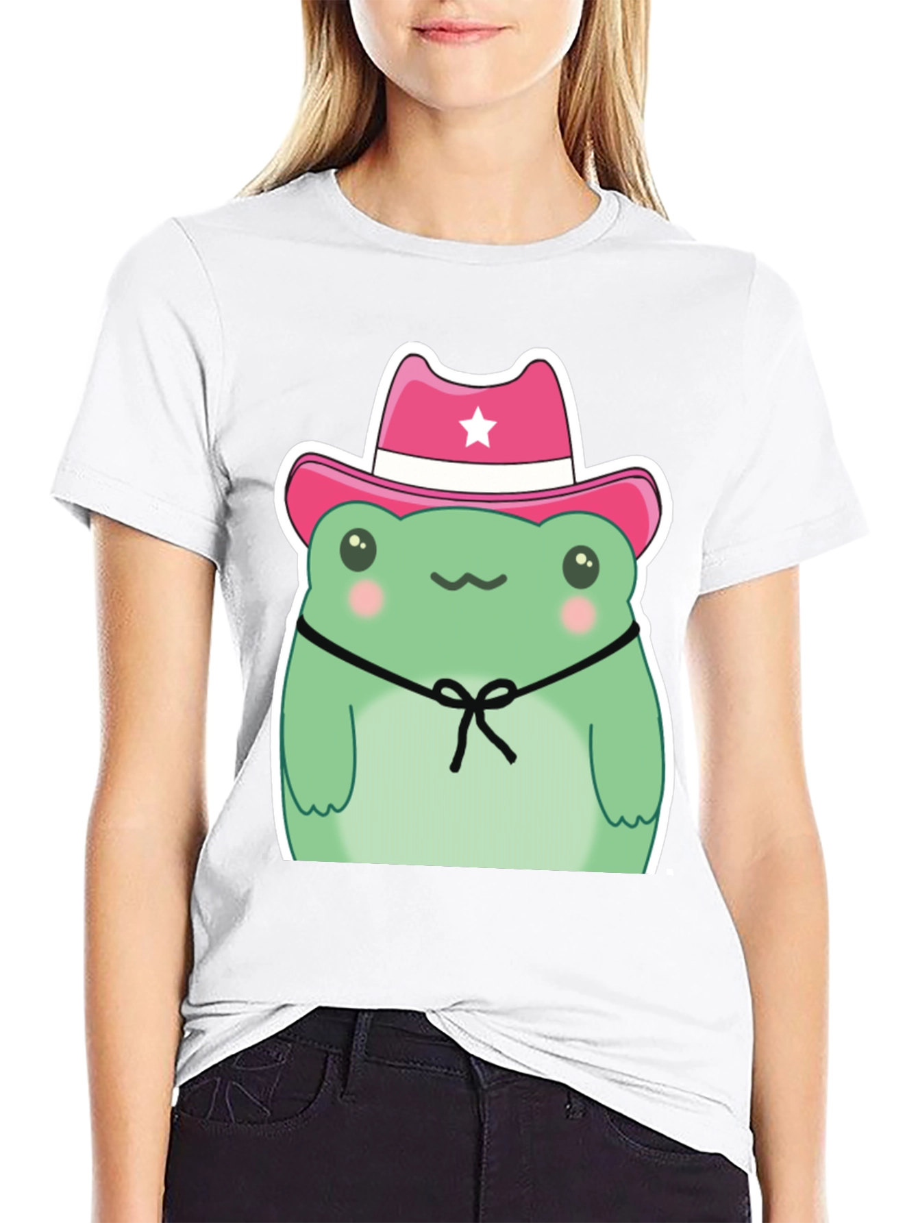 Cowboy Frog Graphic T-Shirt - Cute Cartoon Tee
