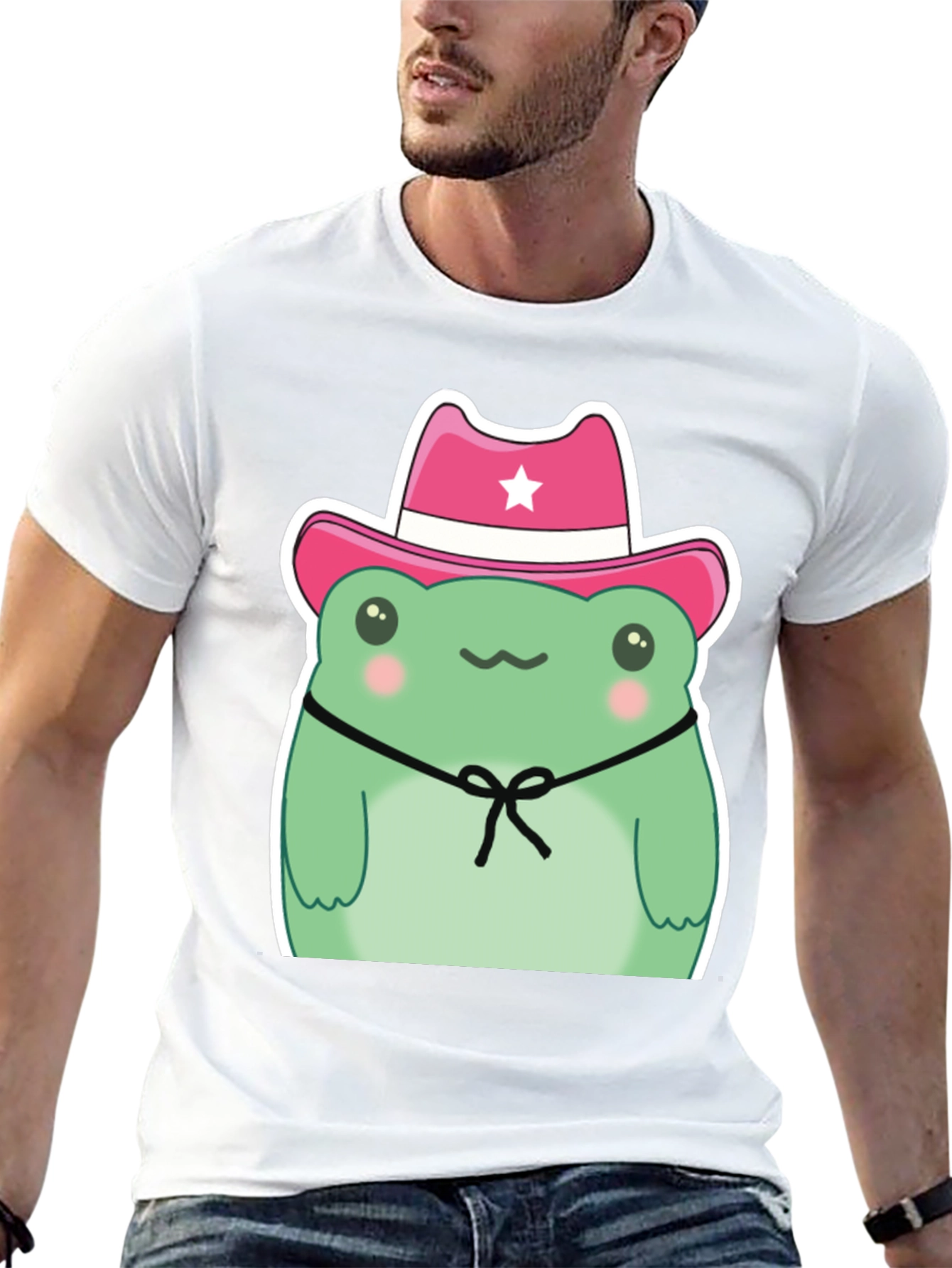 Cowboy Frog Graphic T-Shirt - Cute Cartoon Tee