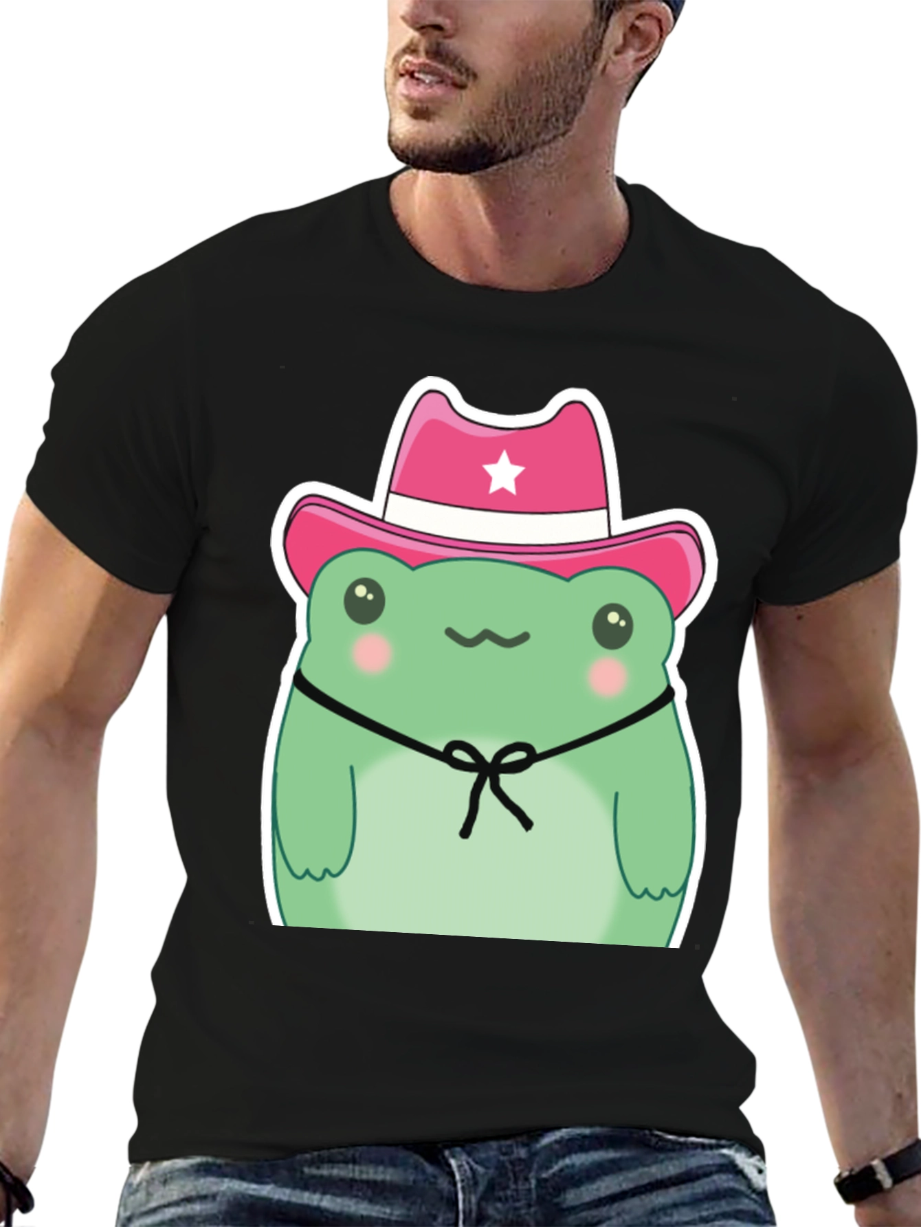 Cowboy Frog Graphic T-Shirt - Cute Cartoon Tee