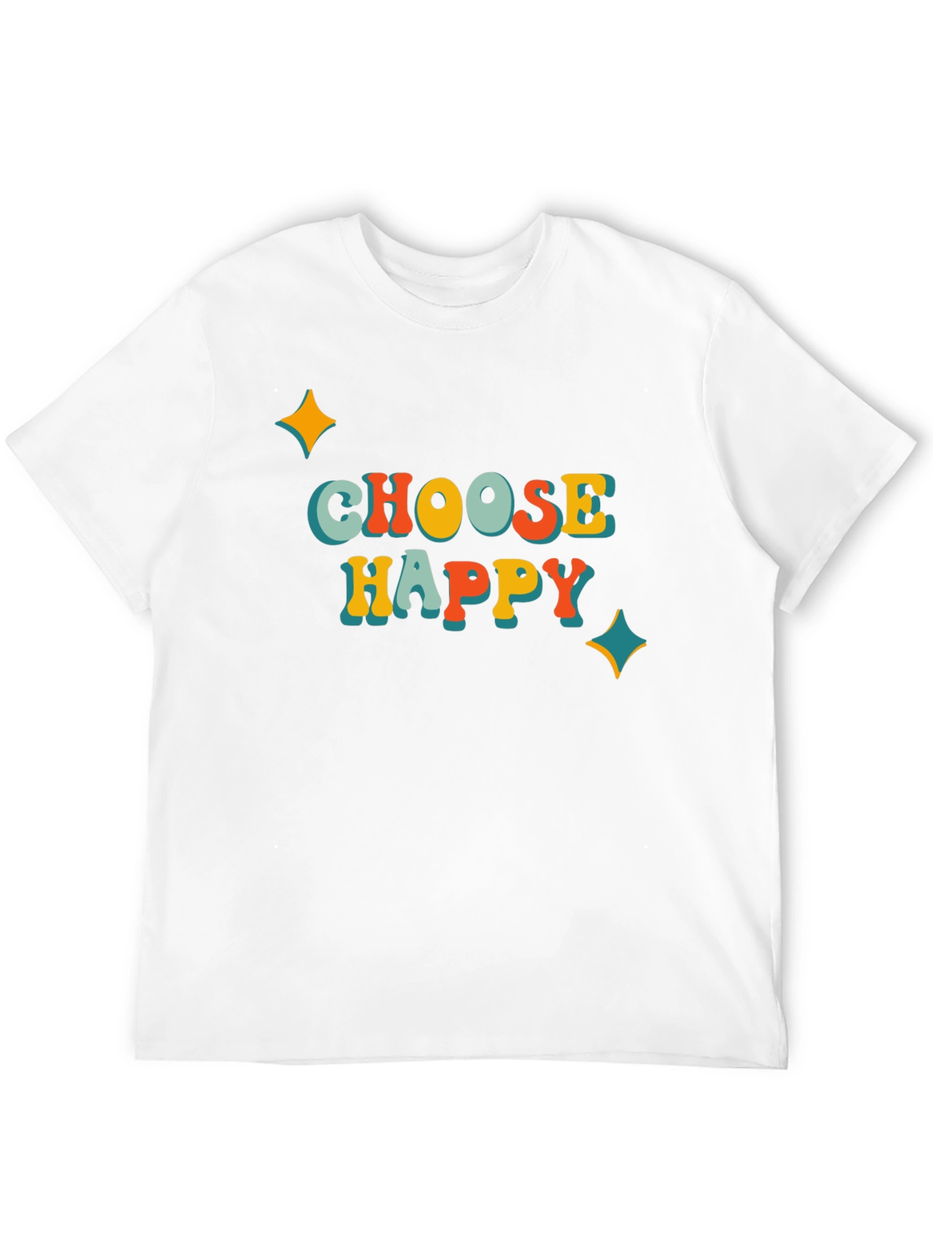 Choose Happy Graphic Tee - Retro Style