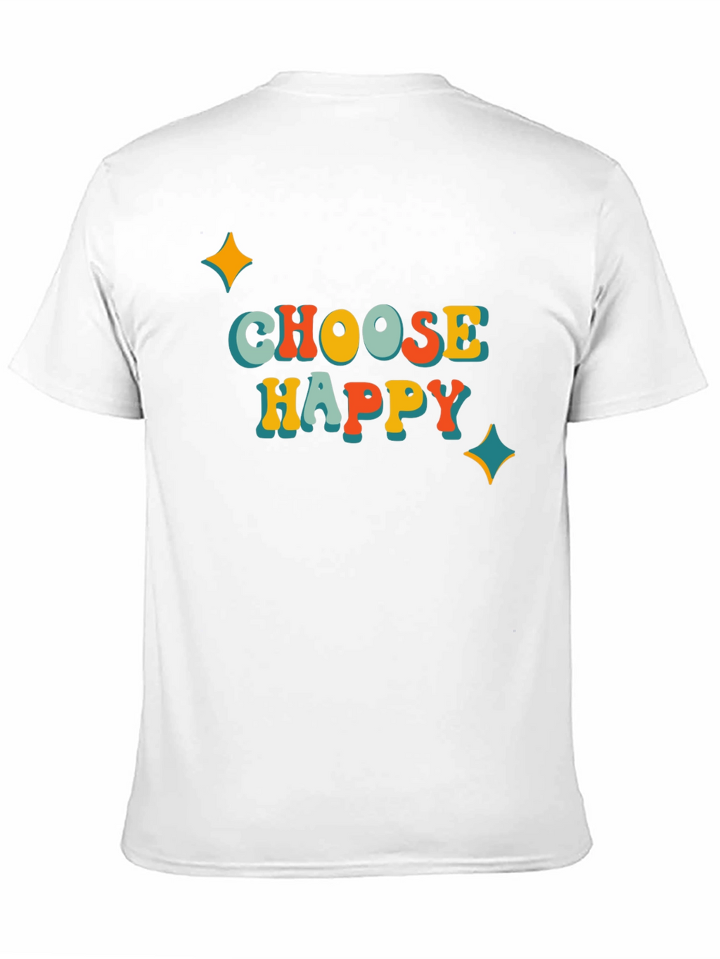 Choose Happy Graphic Tee - Retro Style
