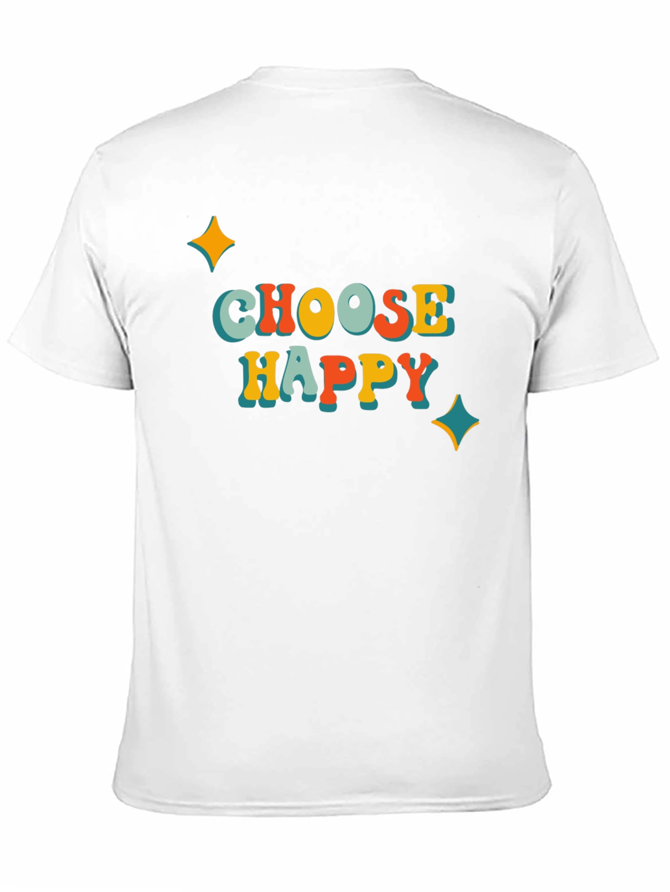 Choose Happy Graphic Tee - Retro Style