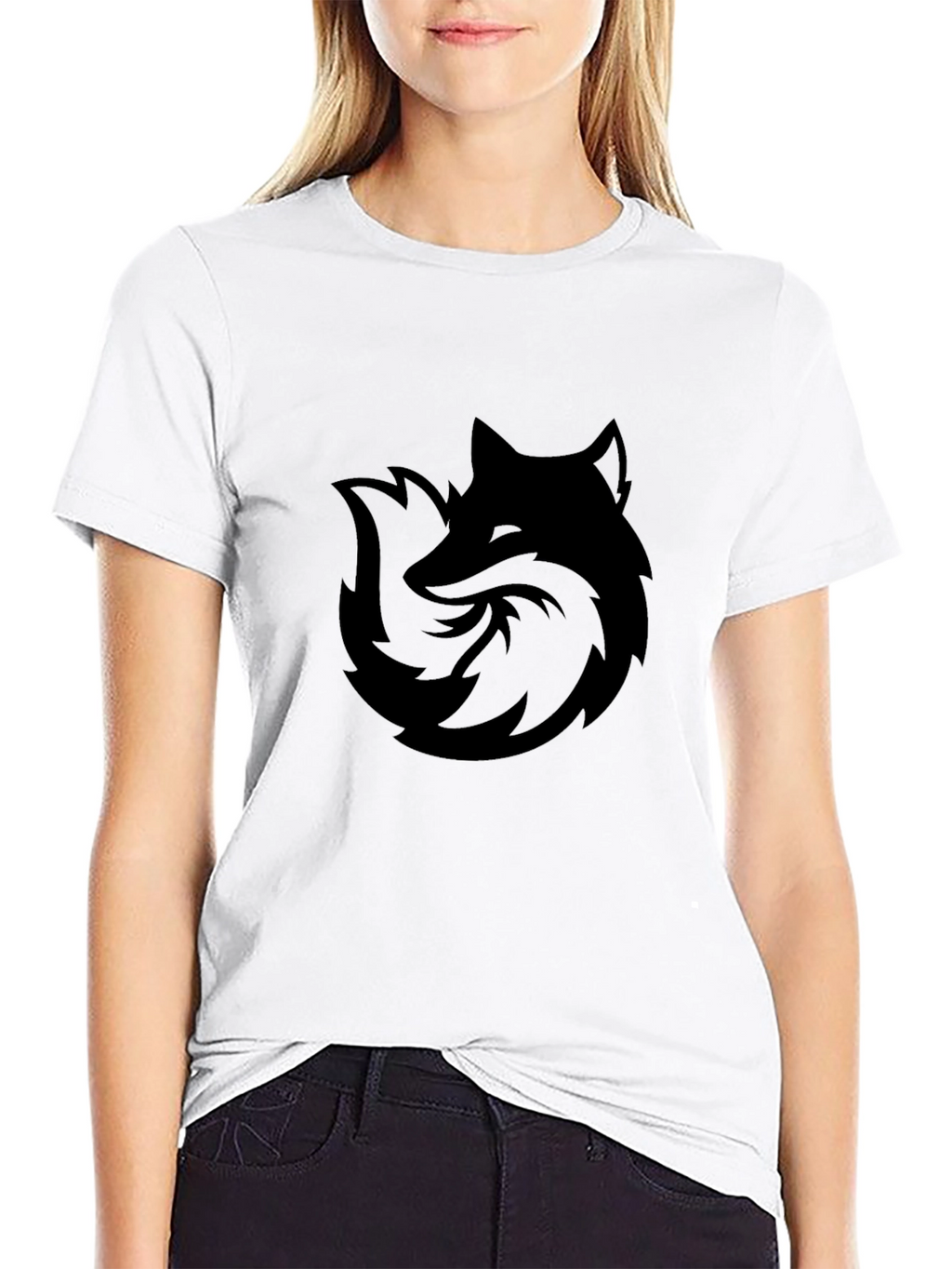 Stylish Black Fox Graphic T-Shirt - Casual Comfort