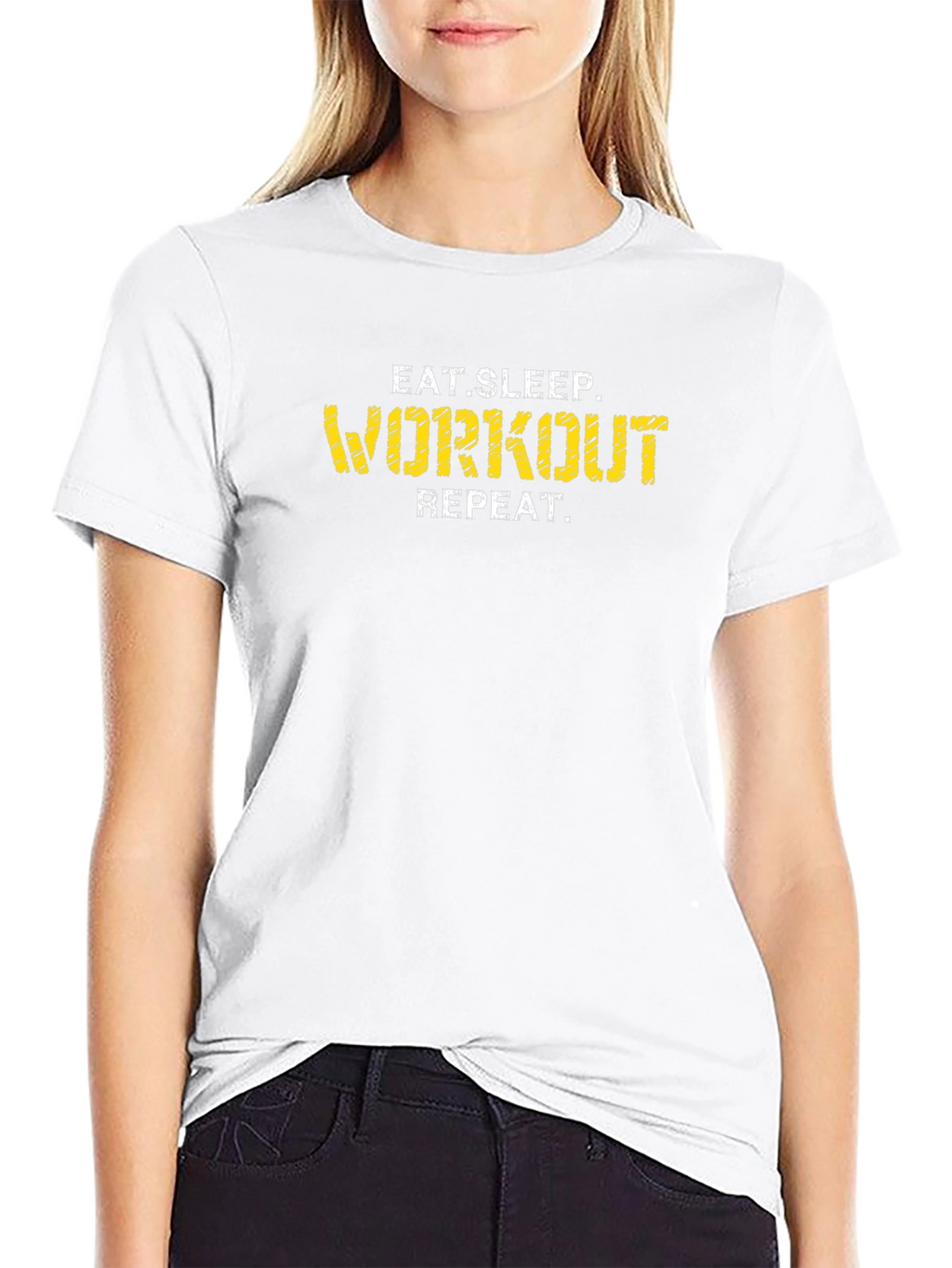 Eat Sleep Workout Repeat Graphic Tee