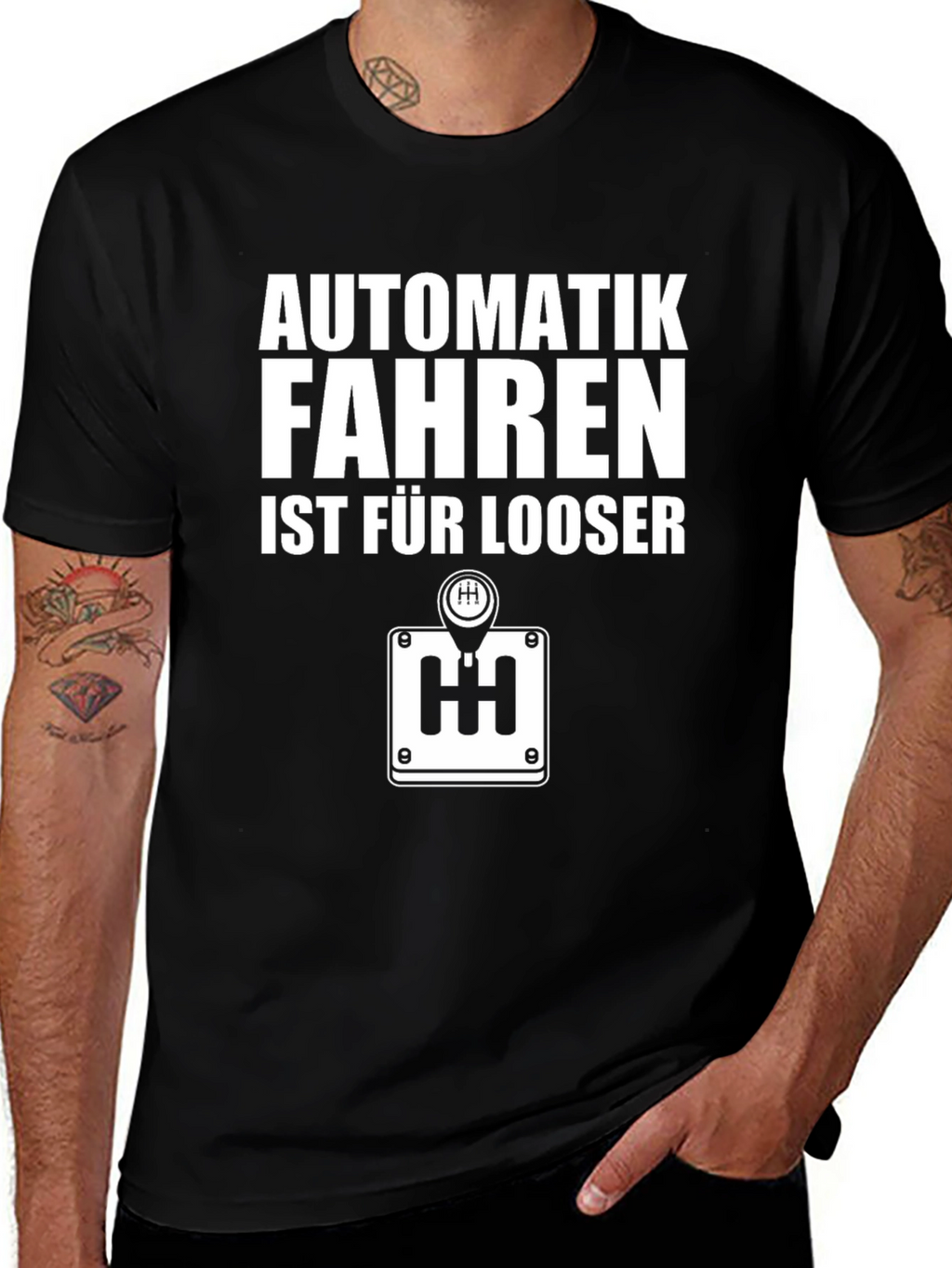 Automatik Fahren Ist Fur Looser Mens Black T-Shirt