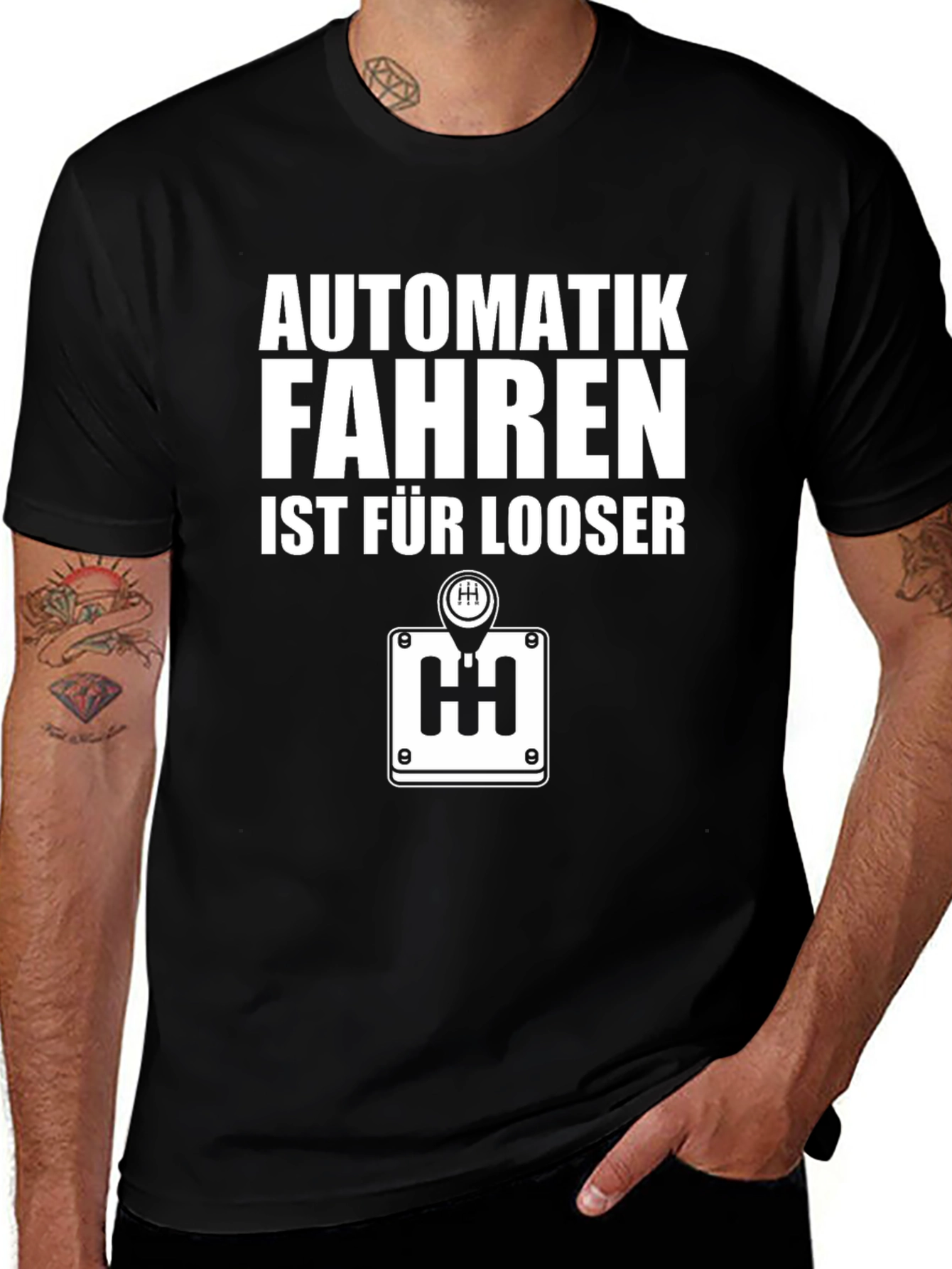 Automatik Fahren Ist Fur Looser Mens Black T-Shirt