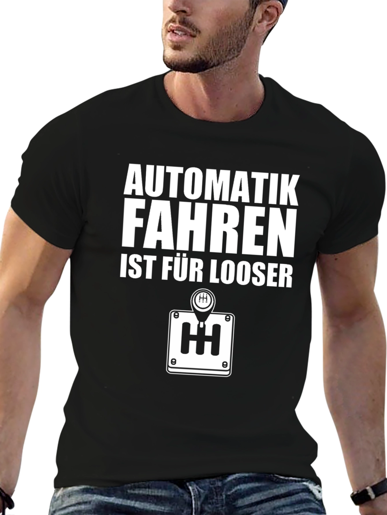 Automatik Fahren Ist Fur Looser Mens Black T-Shirt