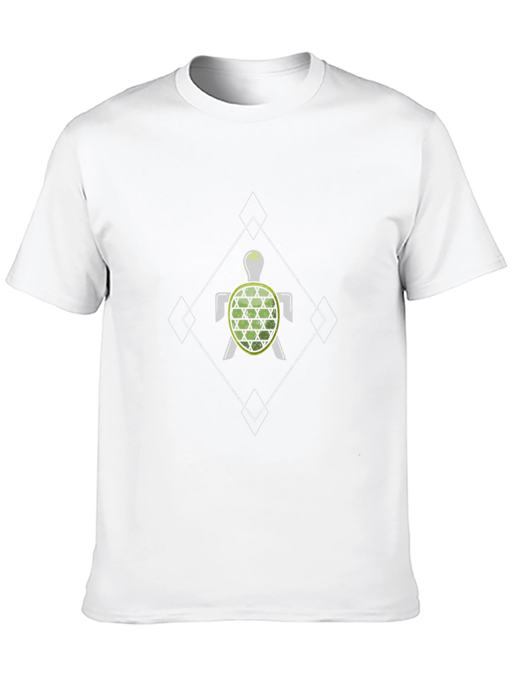 Geometric Turtle Black T-Shirt