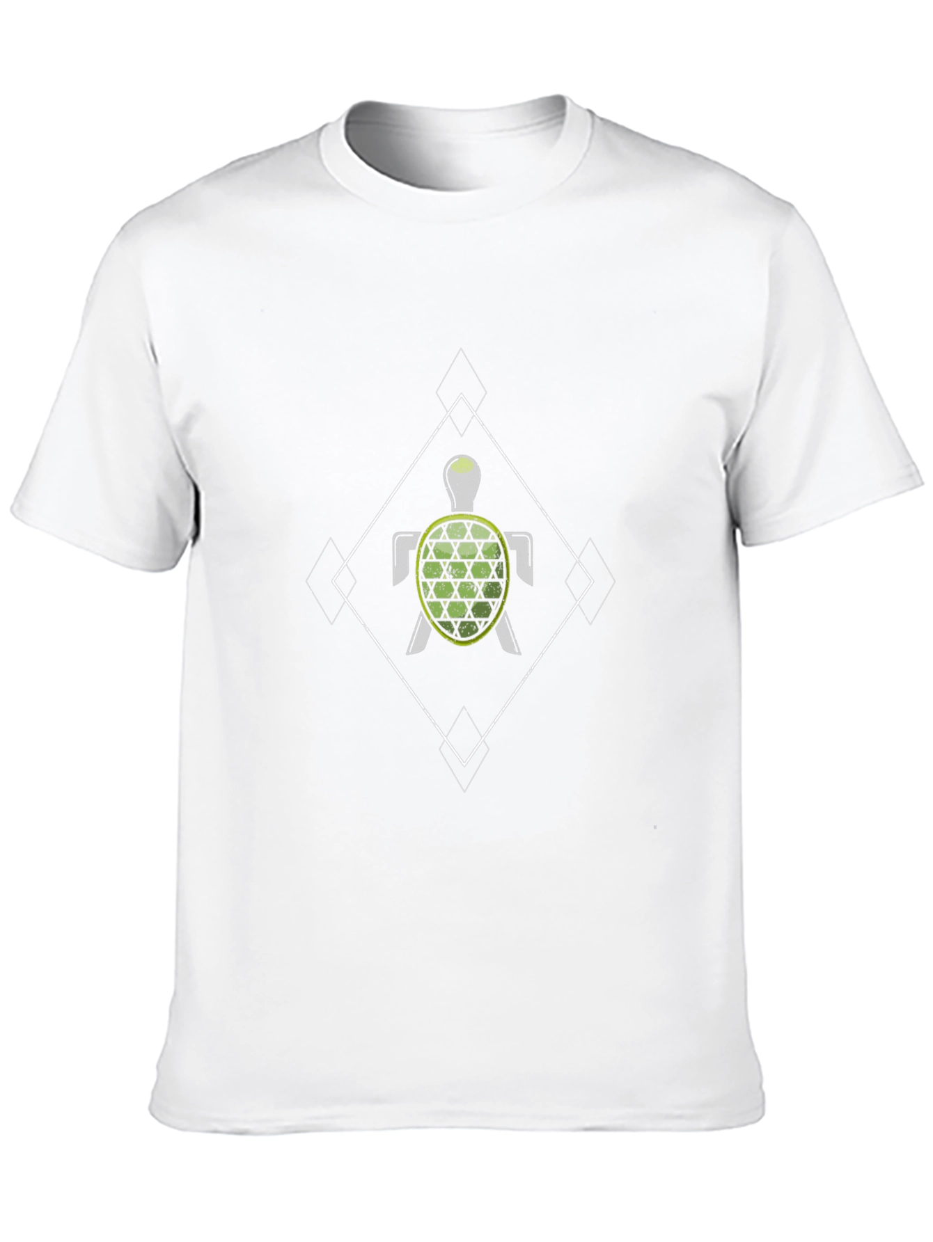 Geometric Turtle Black T-Shirt