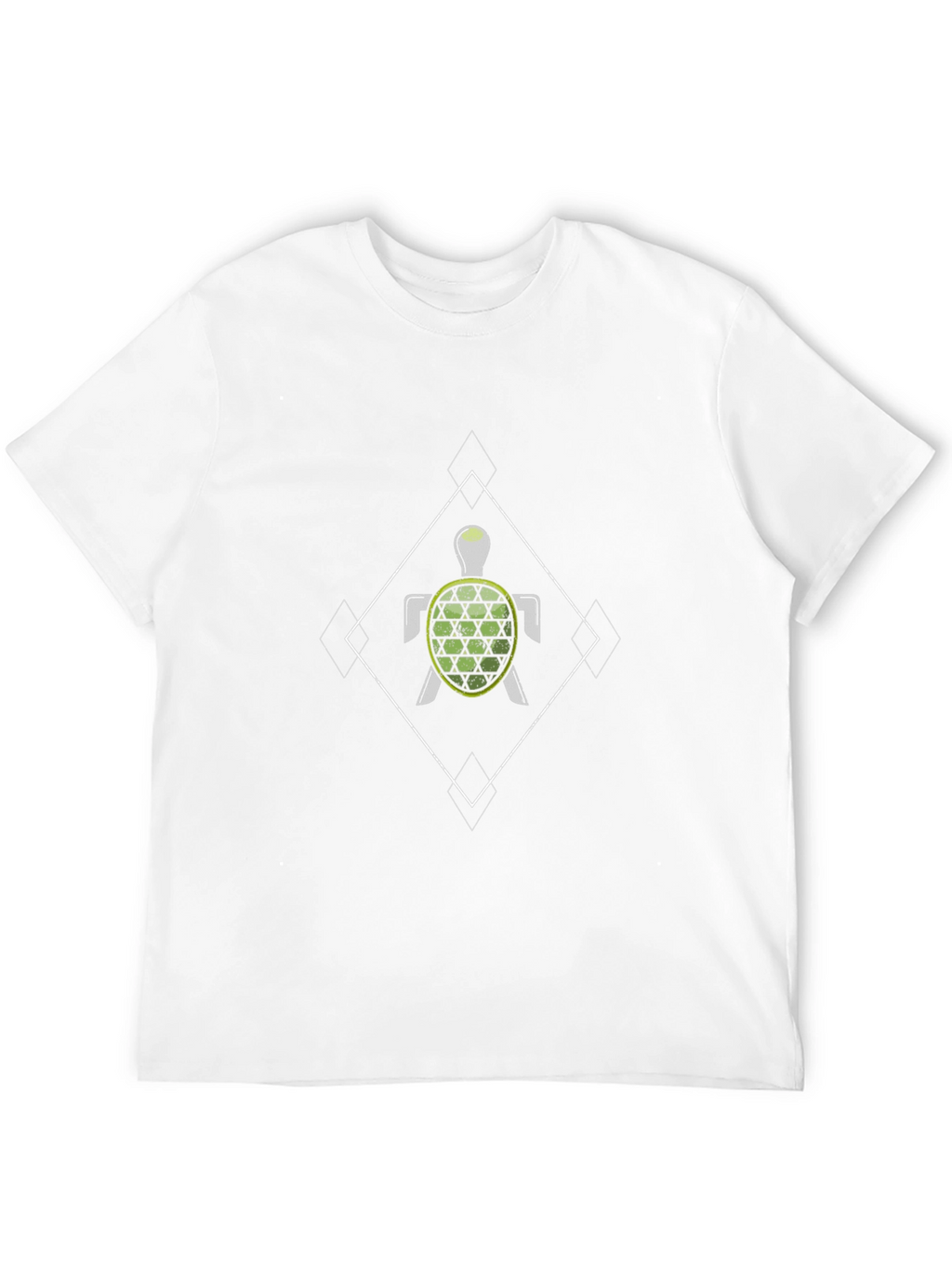 Geometric Turtle Black T-Shirt
