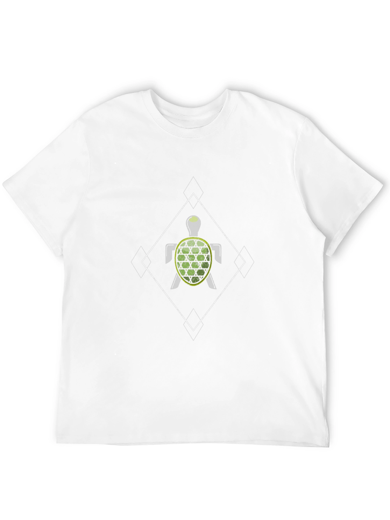 Geometric Turtle Black T-Shirt