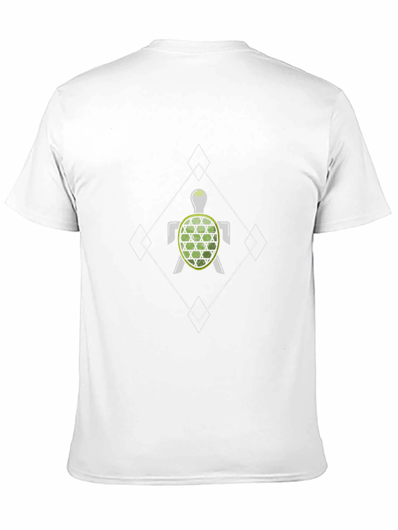 Geometric Turtle Black T-Shirt