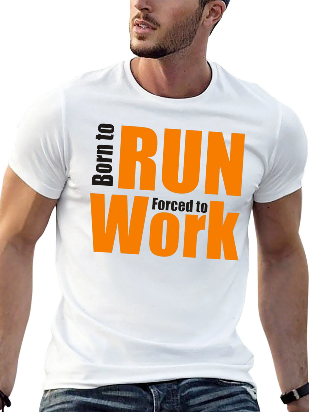 Born to Run Work T-Shirt - Black