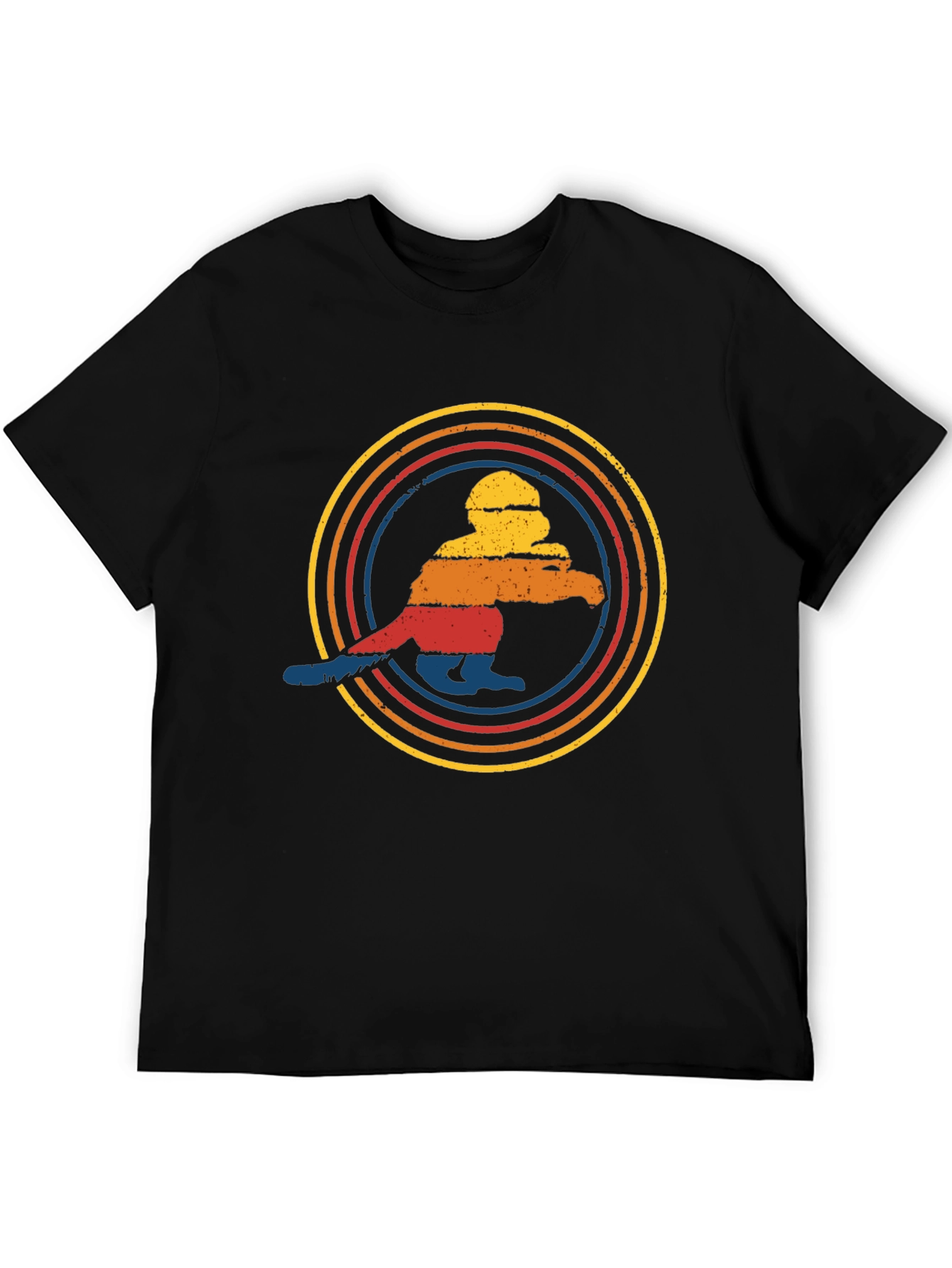 Retro Sunset Penguin Graphic Tee