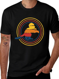 Retro Sunset Penguin Graphic Tee