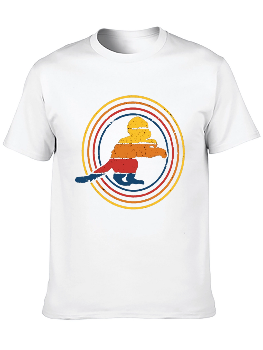 Retro Sunset Penguin Graphic Tee