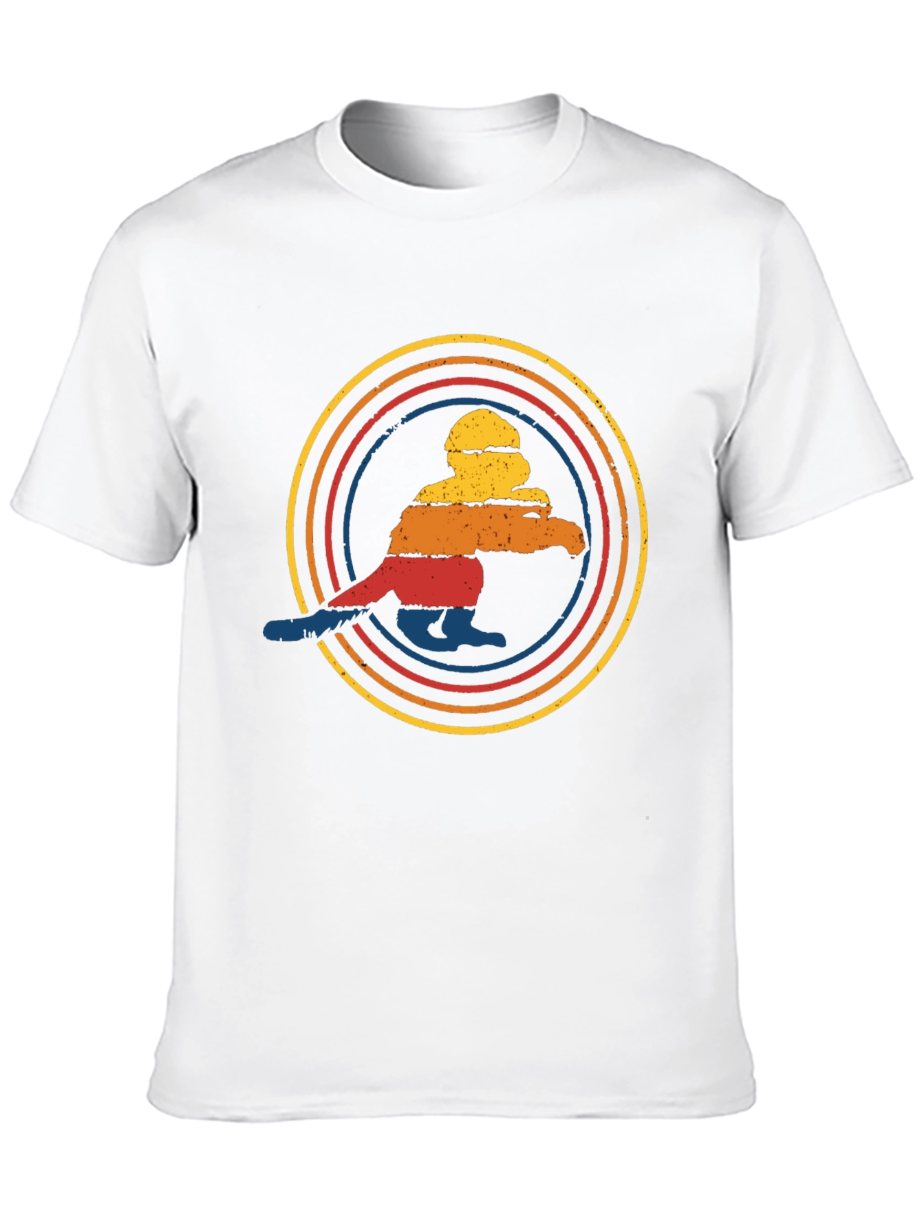 Retro Sunset Penguin Graphic Tee