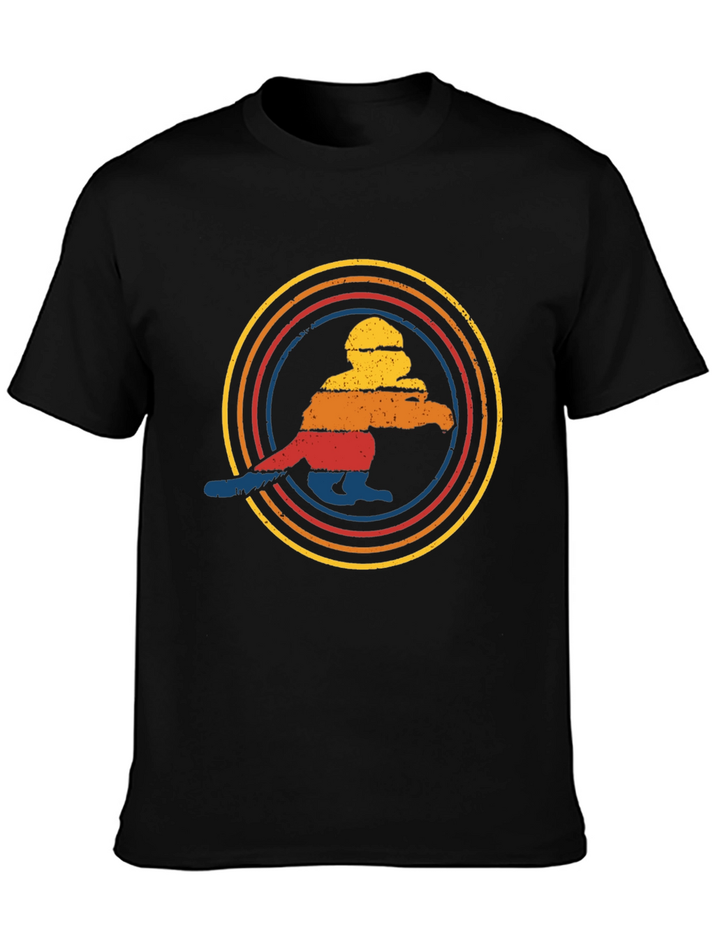 Retro Sunset Penguin Graphic Tee