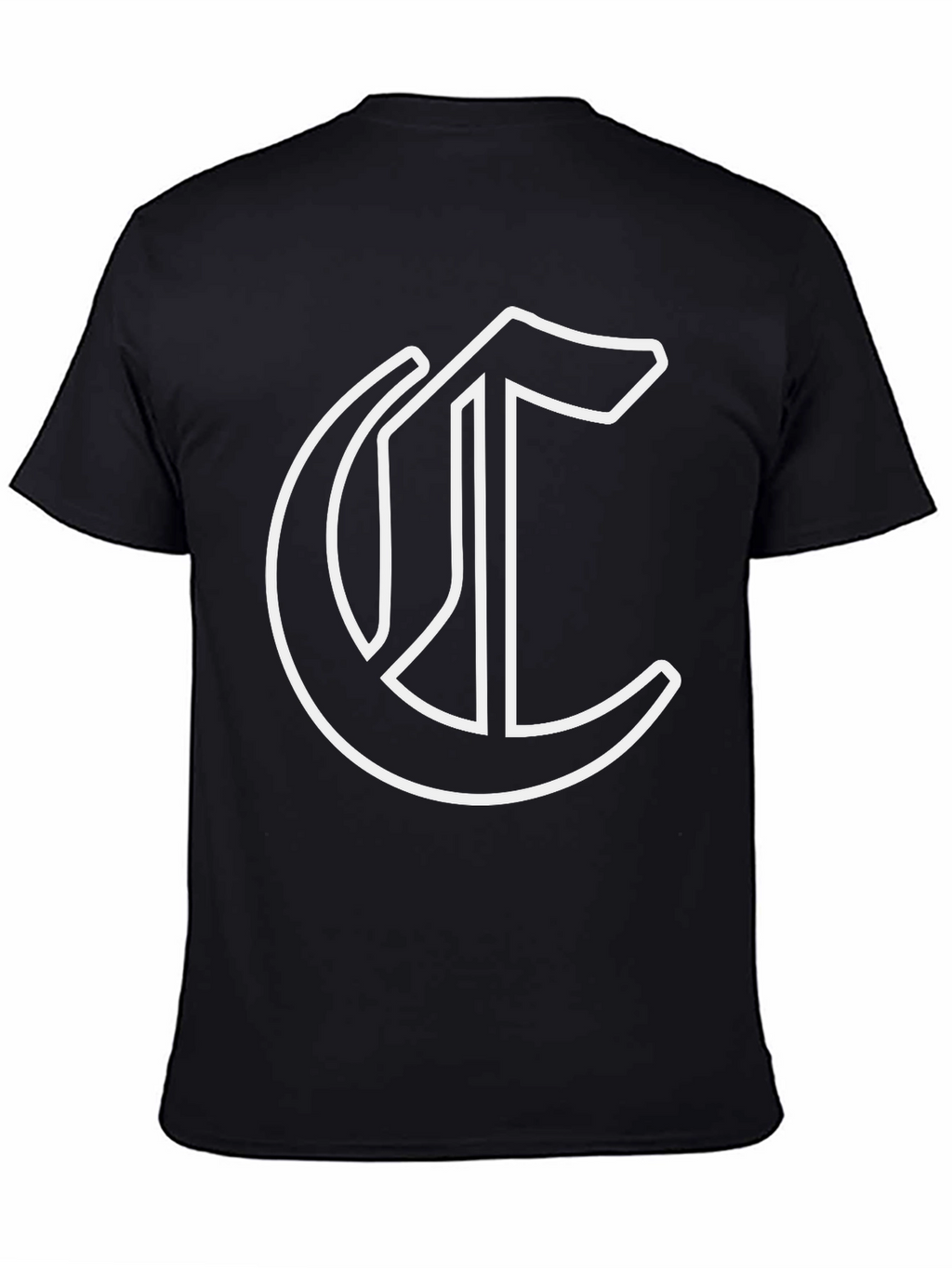 Black Tee with Bold White C Logo