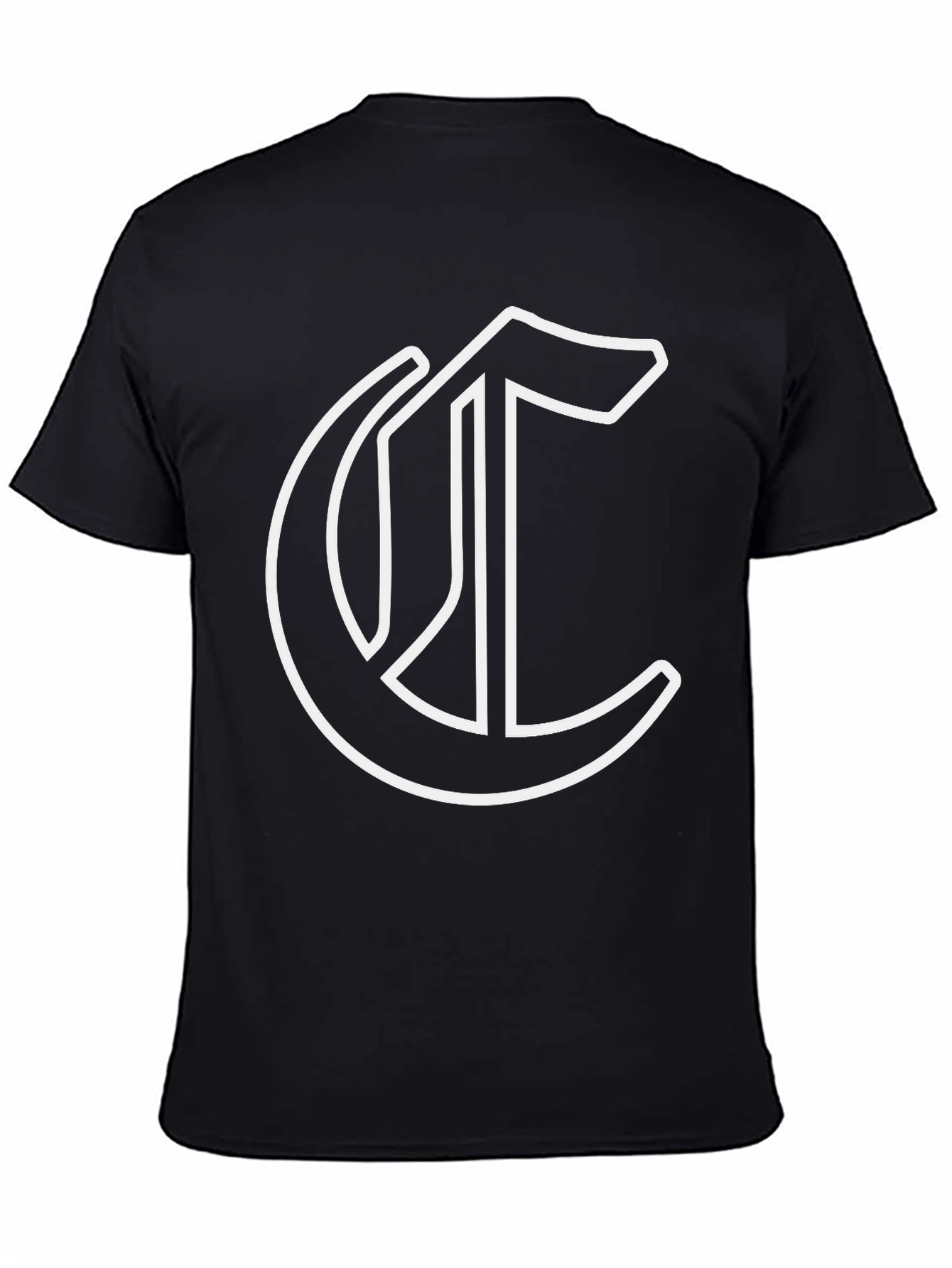 Black Tee with Bold White C Logo