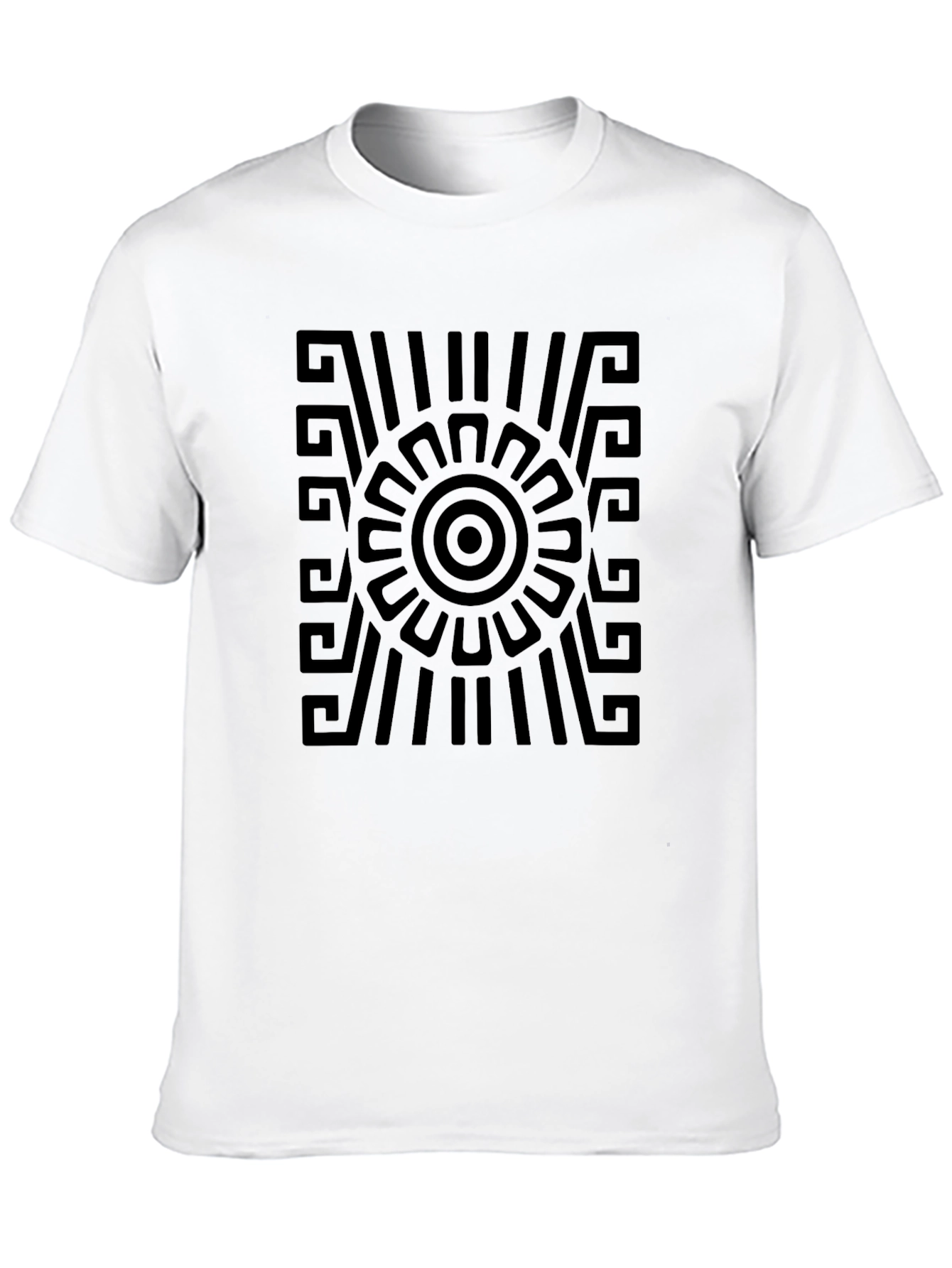 Geometric Aztec Style Black Graphic Tee